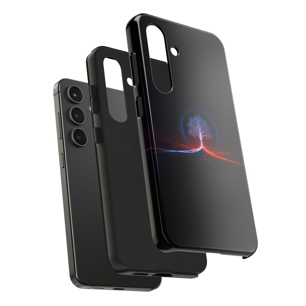 Artifact 12 | Tree of Logic Tough Case, Symbolic Phone Protection from TechnoSophy, Dual-Color Luminous Glyph Tree