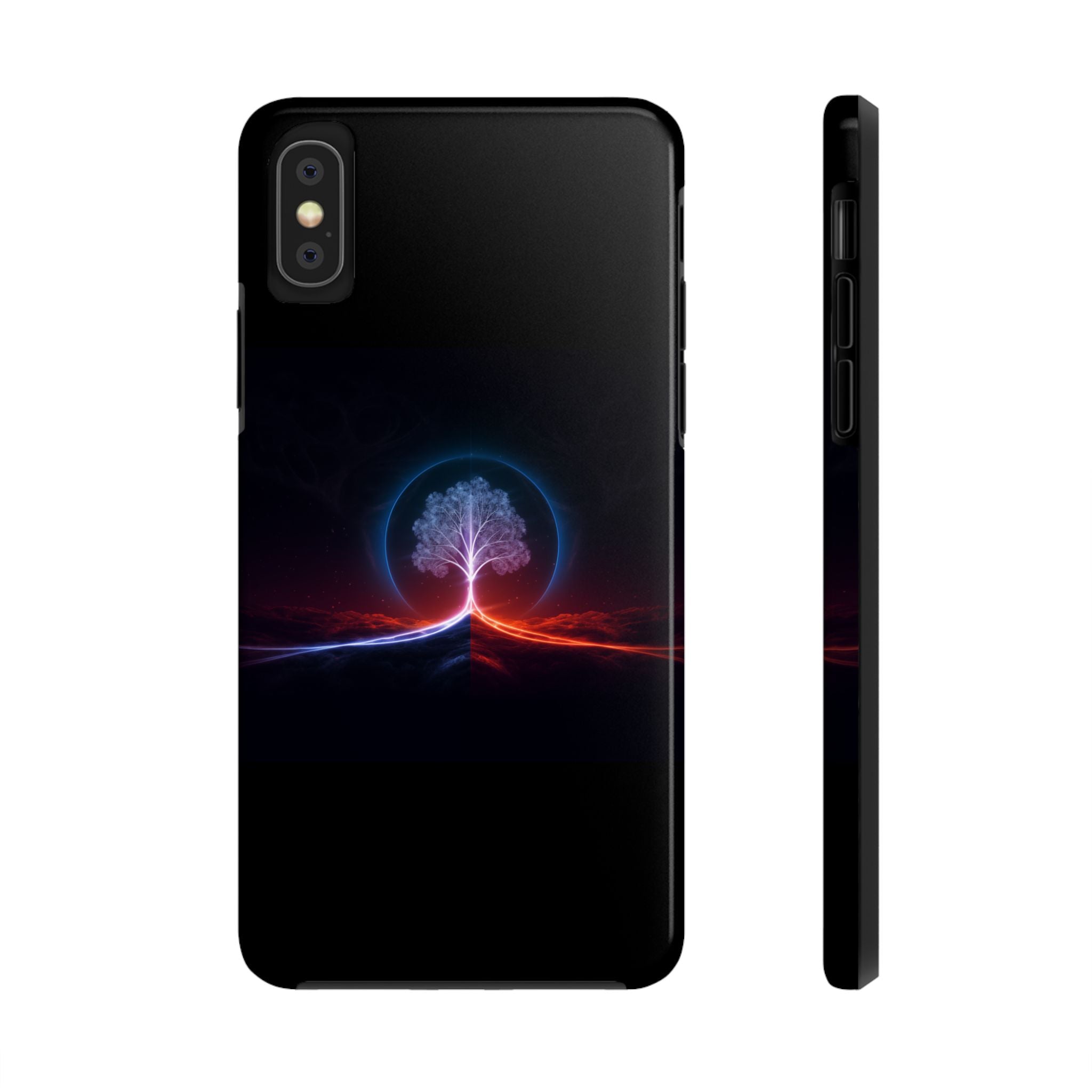 Artifact 12 | Tree of Logic Tough Case, Symbolic Phone Protection from TechnoSophy, Dual-Color Luminous Glyph Tree