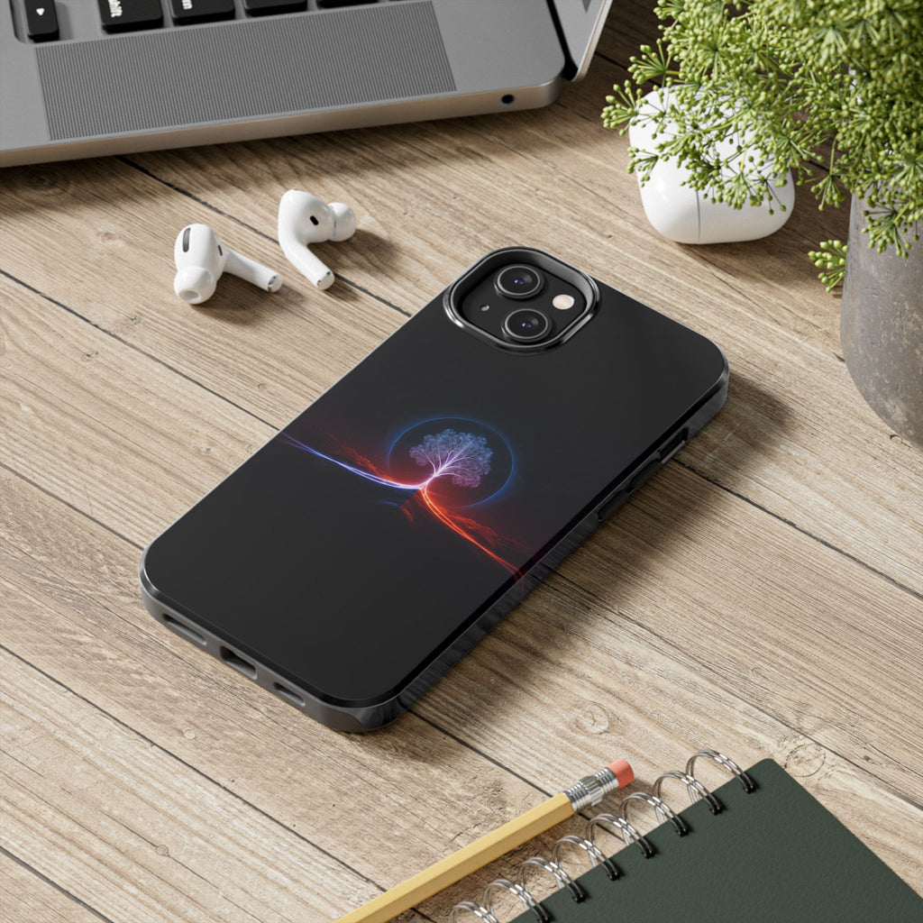 Artifact 12 | Tree of Logic Tough Case, Symbolic Phone Protection from TechnoSophy, Dual-Color Luminous Glyph Tree