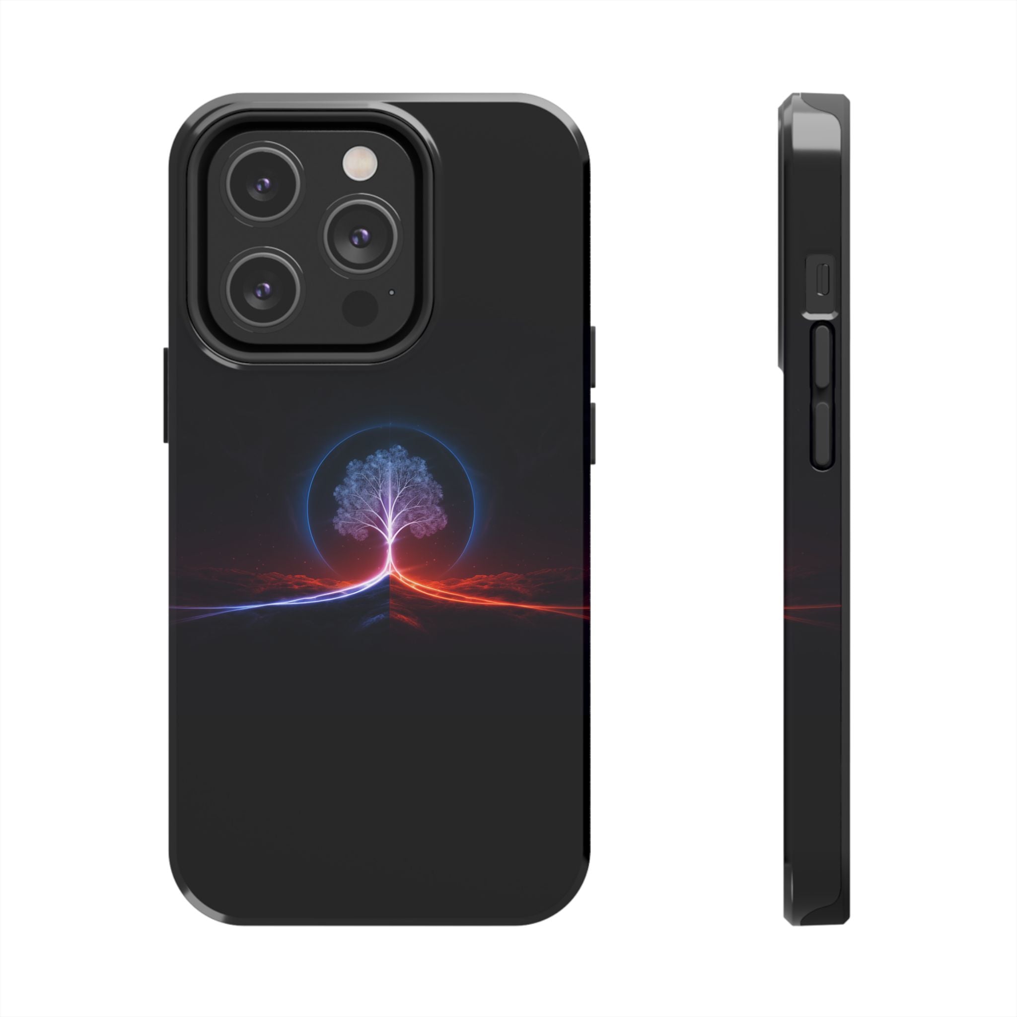 Artifact 12 | Tree of Logic Tough Case, Symbolic Phone Protection from TechnoSophy, Dual-Color Luminous Glyph Tree