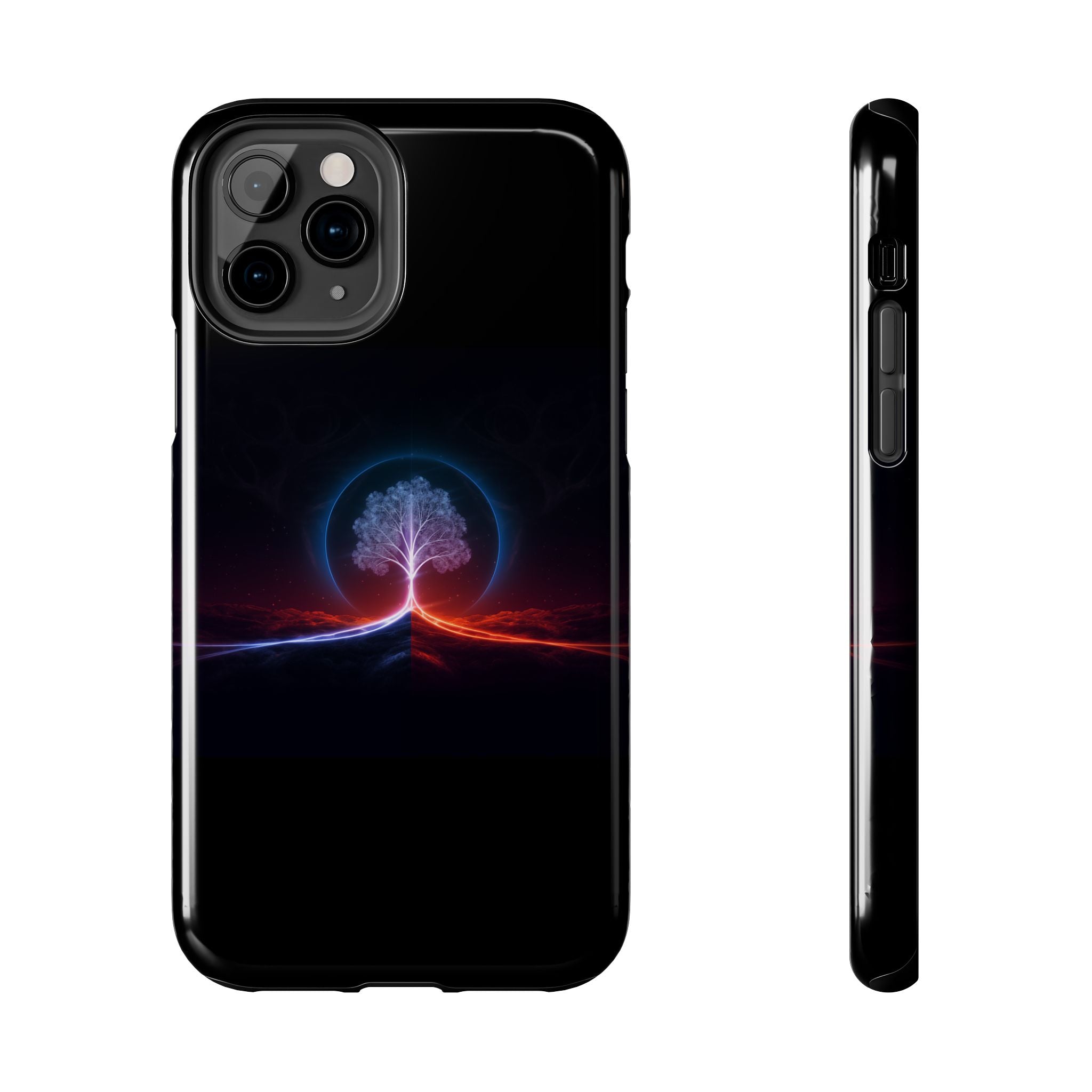 Artifact 12 | Tree of Logic Tough Case, Symbolic Phone Protection from TechnoSophy, Dual-Color Luminous Glyph Tree