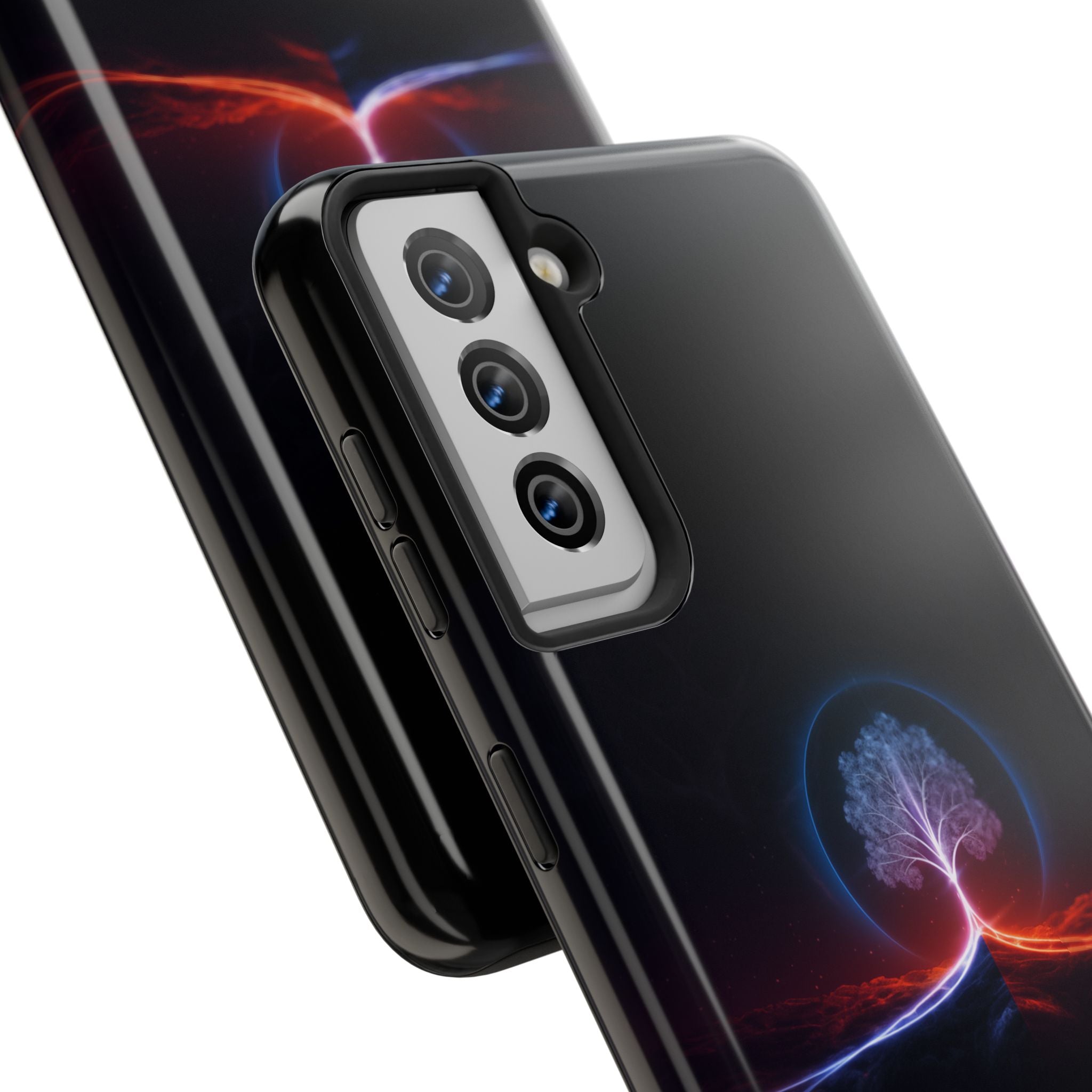 Artifact 12 | Tree of Logic Tough Case, Symbolic Phone Protection from TechnoSophy, Dual-Color Luminous Glyph Tree