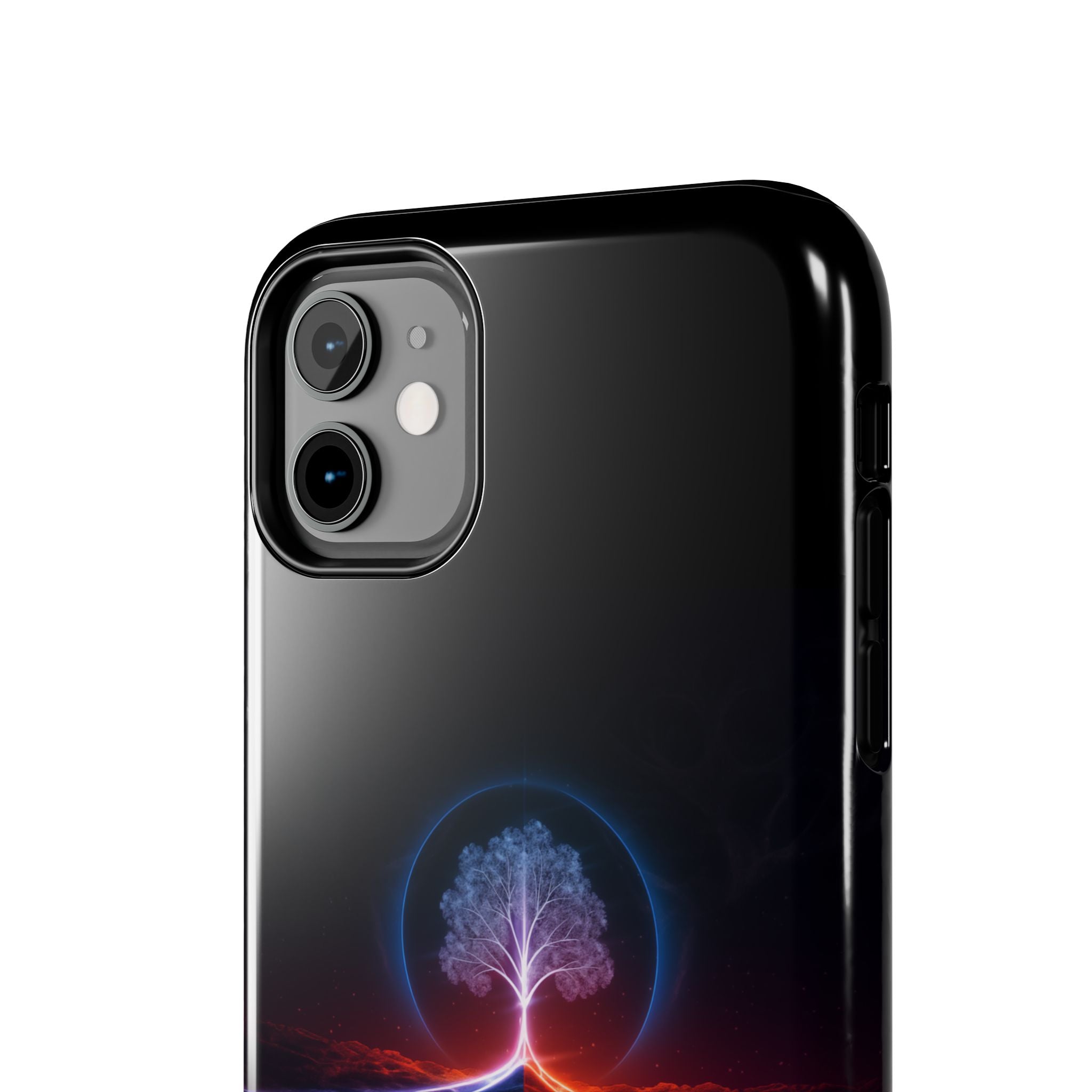 Artifact 12 | Tree of Logic Tough Case, Symbolic Phone Protection from TechnoSophy, Dual-Color Luminous Glyph Tree