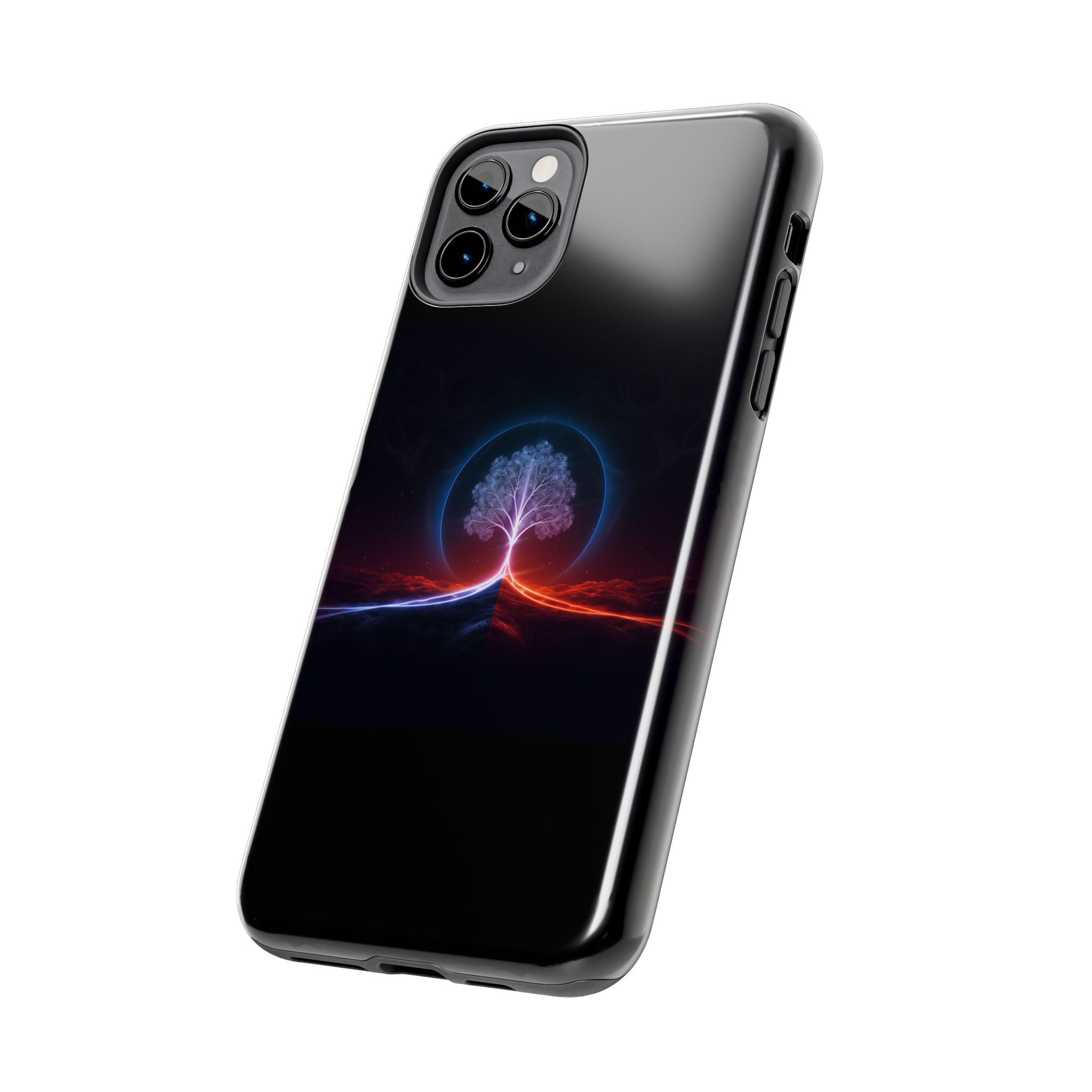 Artifact 12 | Tree of Logic Tough Case, Symbolic Phone Protection from TechnoSophy, Dual-Color Luminous Glyph Tree