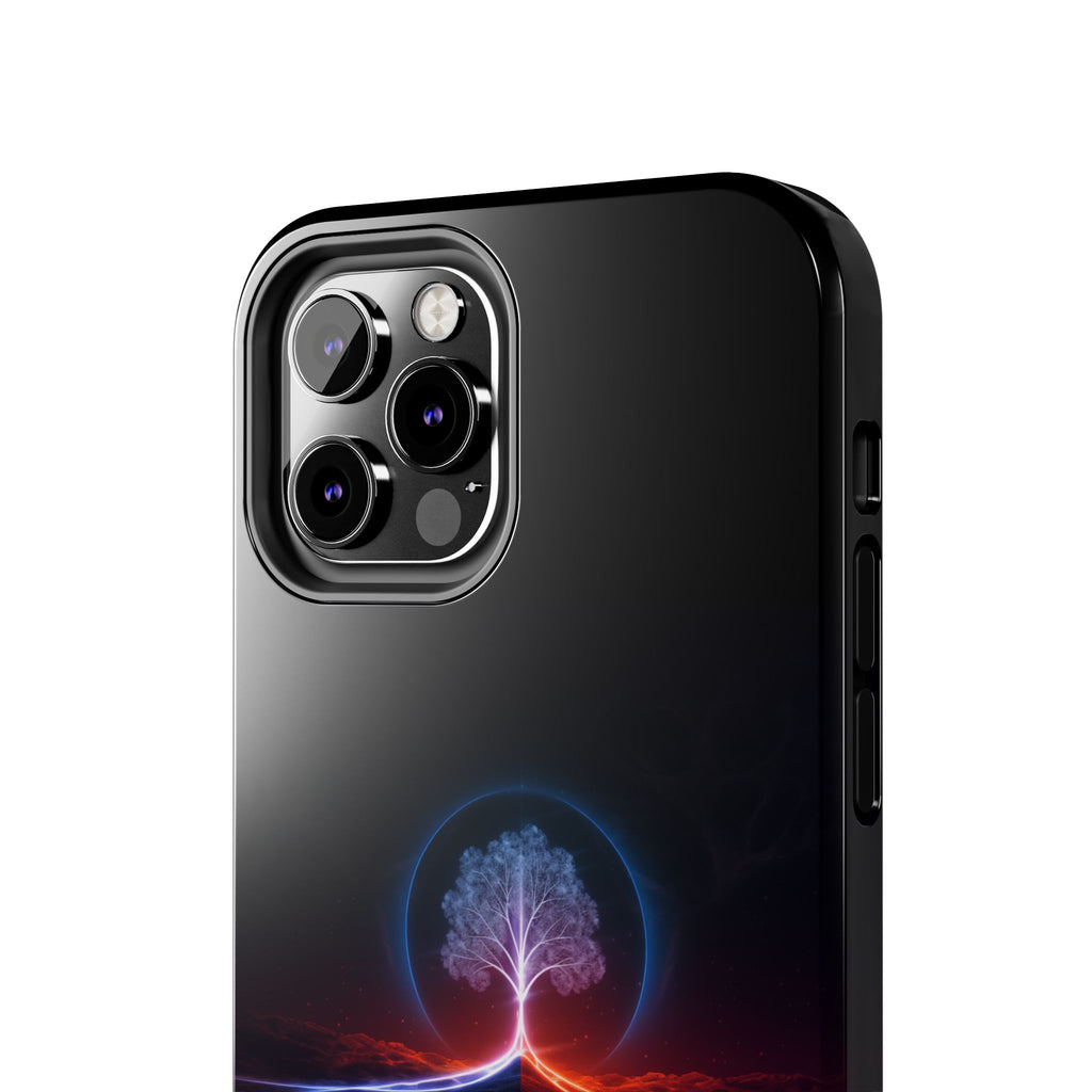 Artifact 12 | Tree of Logic Tough Case, Symbolic Phone Protection from TechnoSophy, Dual-Color Luminous Glyph Tree
