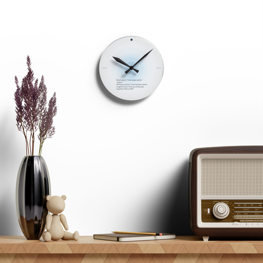 Artifact 08 | Postmodern Wall Clock , from LogOS, Glitch Time Loop Decor, Gift for Philosophers, Teachers, Coders, or Lost Souls