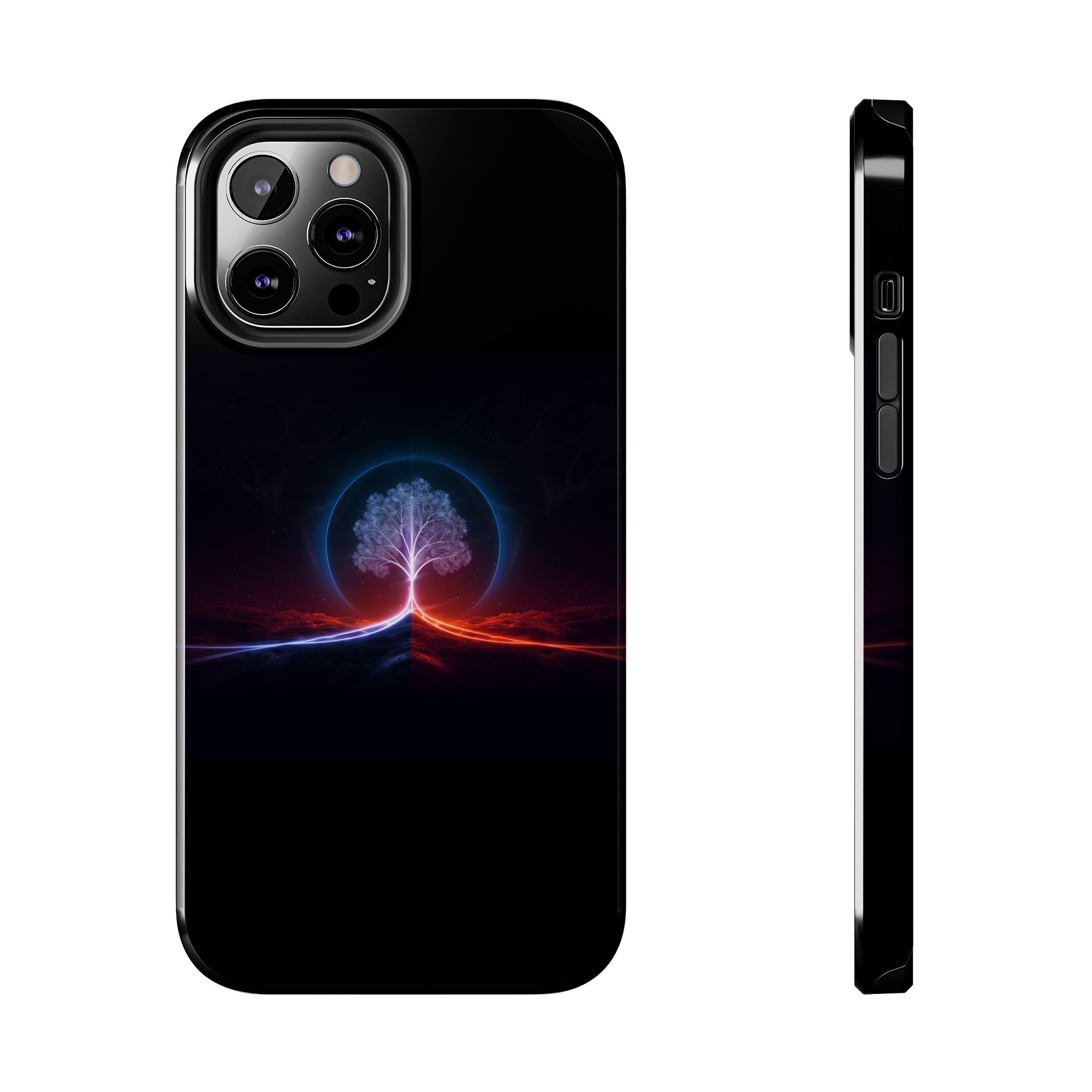 Artifact 12 | Tree of Logic Tough Case, Symbolic Phone Protection from TechnoSophy, Dual-Color Luminous Glyph Tree