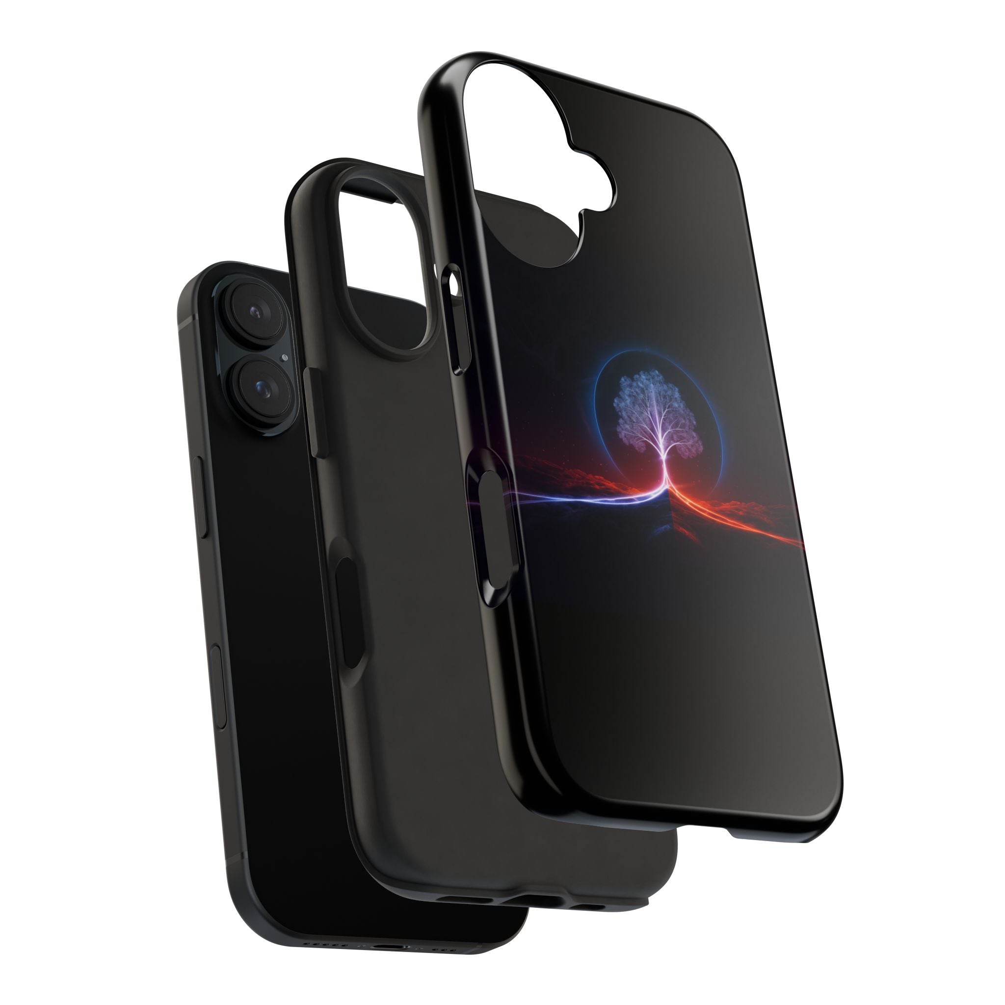 Artifact 12 | Tree of Logic Tough Case, Symbolic Phone Protection from TechnoSophy, Dual-Color Luminous Glyph Tree