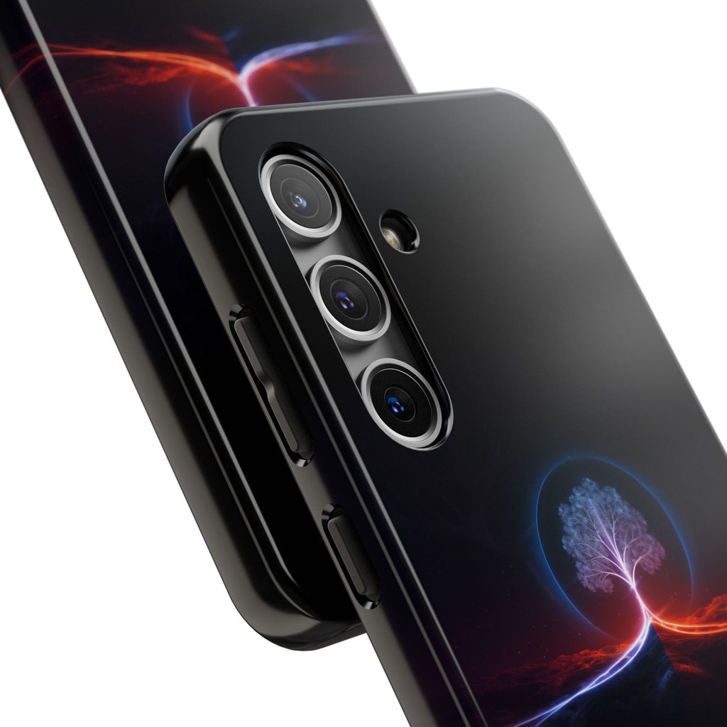 Artifact 12 | Tree of Logic Tough Case, Symbolic Phone Protection from TechnoSophy, Dual-Color Luminous Glyph Tree