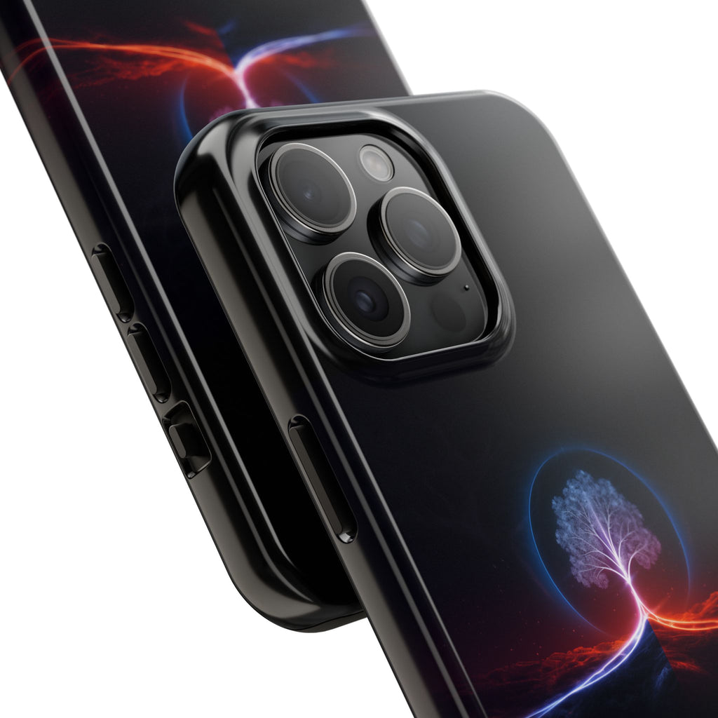 Artifact 12 | Tree of Logic Tough Case, Symbolic Phone Protection from TechnoSophy, Dual-Color Luminous Glyph Tree