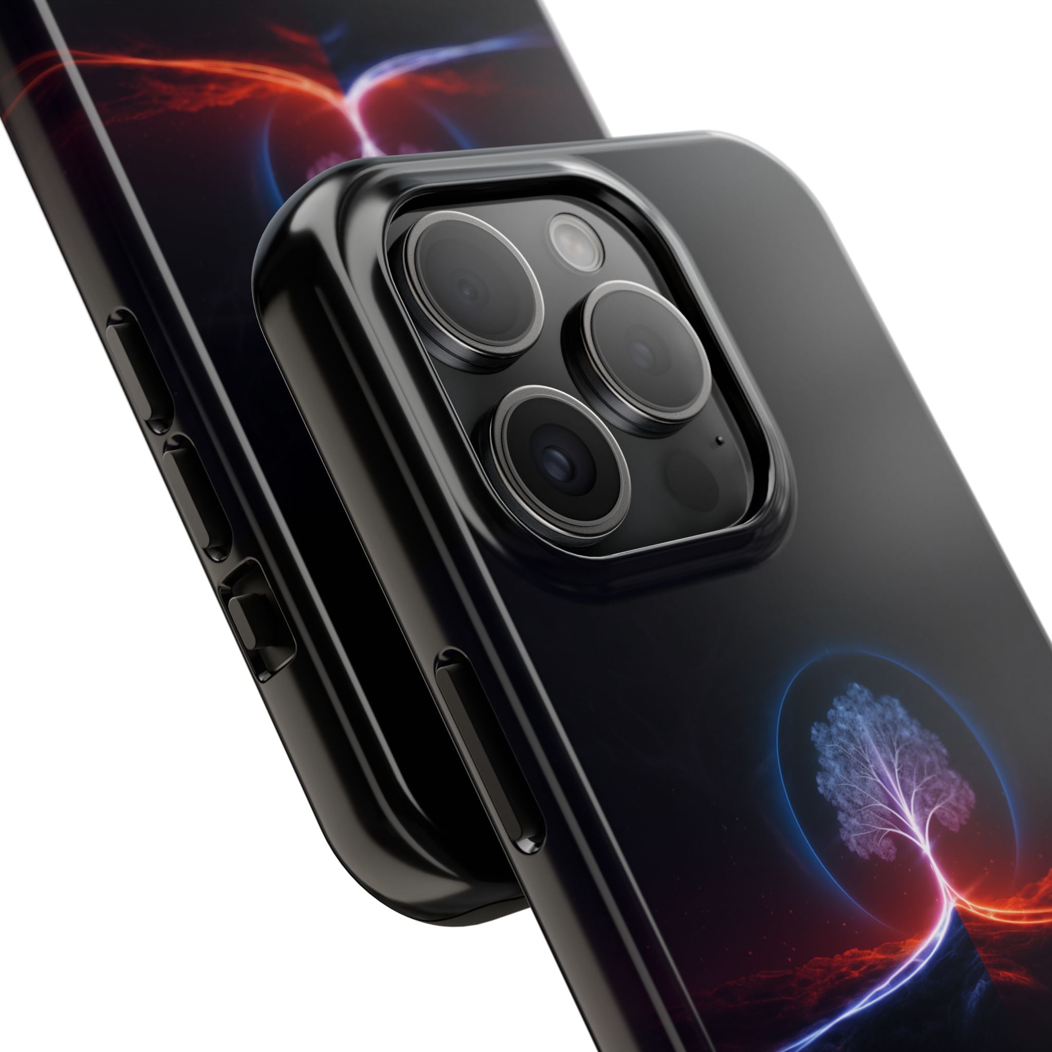 Artifact 12 | Tree of Logic Tough Case, Symbolic Phone Protection from TechnoSophy, Dual-Color Luminous Glyph Tree