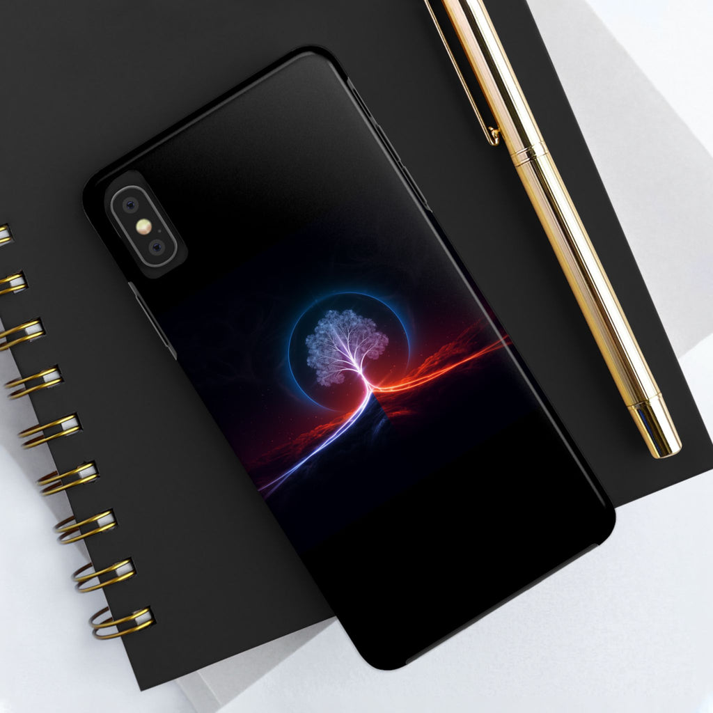 Artifact 12 | Tree of Logic Tough Case, Symbolic Phone Protection from TechnoSophy, Dual-Color Luminous Glyph Tree