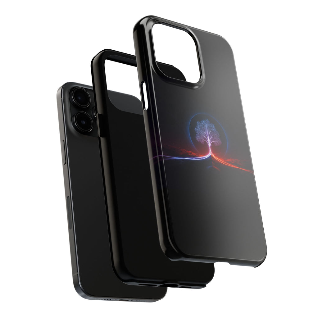 Artifact 12 | Tree of Logic Tough Case, Symbolic Phone Protection from TechnoSophy, Dual-Color Luminous Glyph Tree