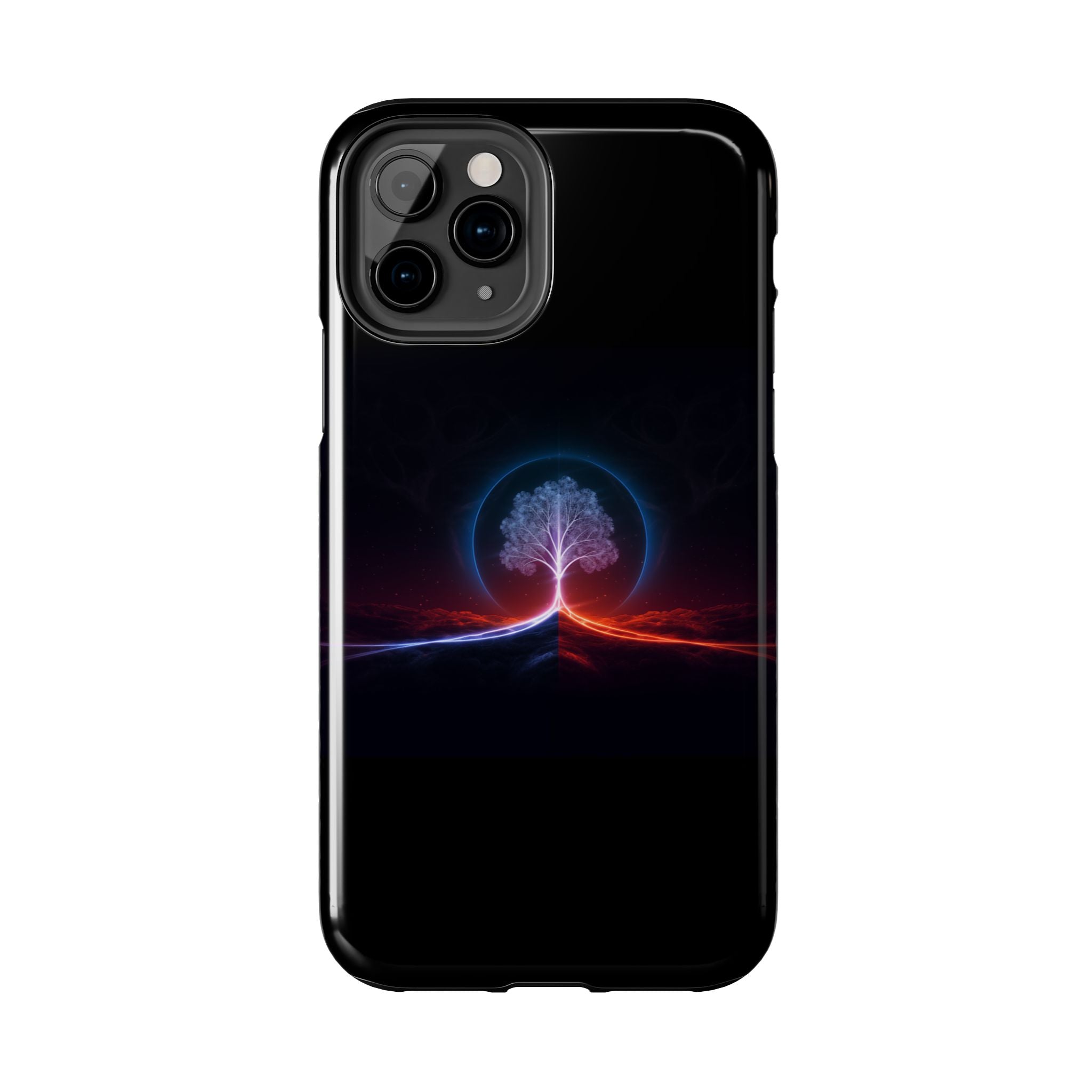 Artifact 12 | Tree of Logic Tough Case, Symbolic Phone Protection from TechnoSophy, Dual-Color Luminous Glyph Tree