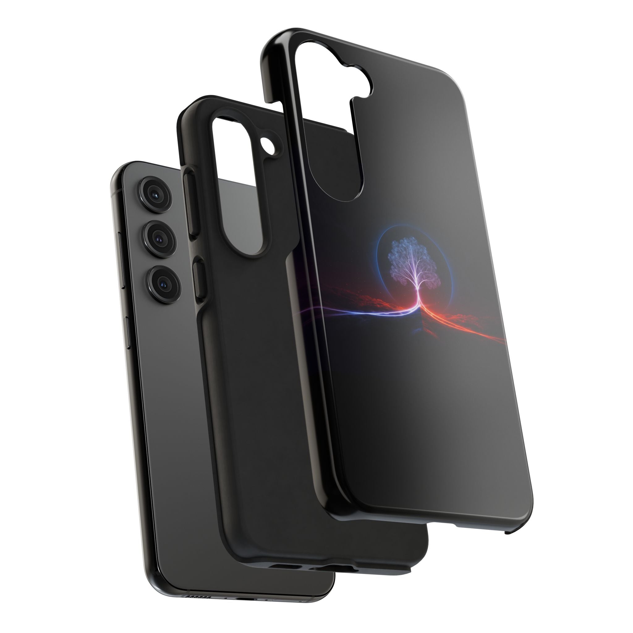 Artifact 12 | Tree of Logic Tough Case, Symbolic Phone Protection from TechnoSophy, Dual-Color Luminous Glyph Tree