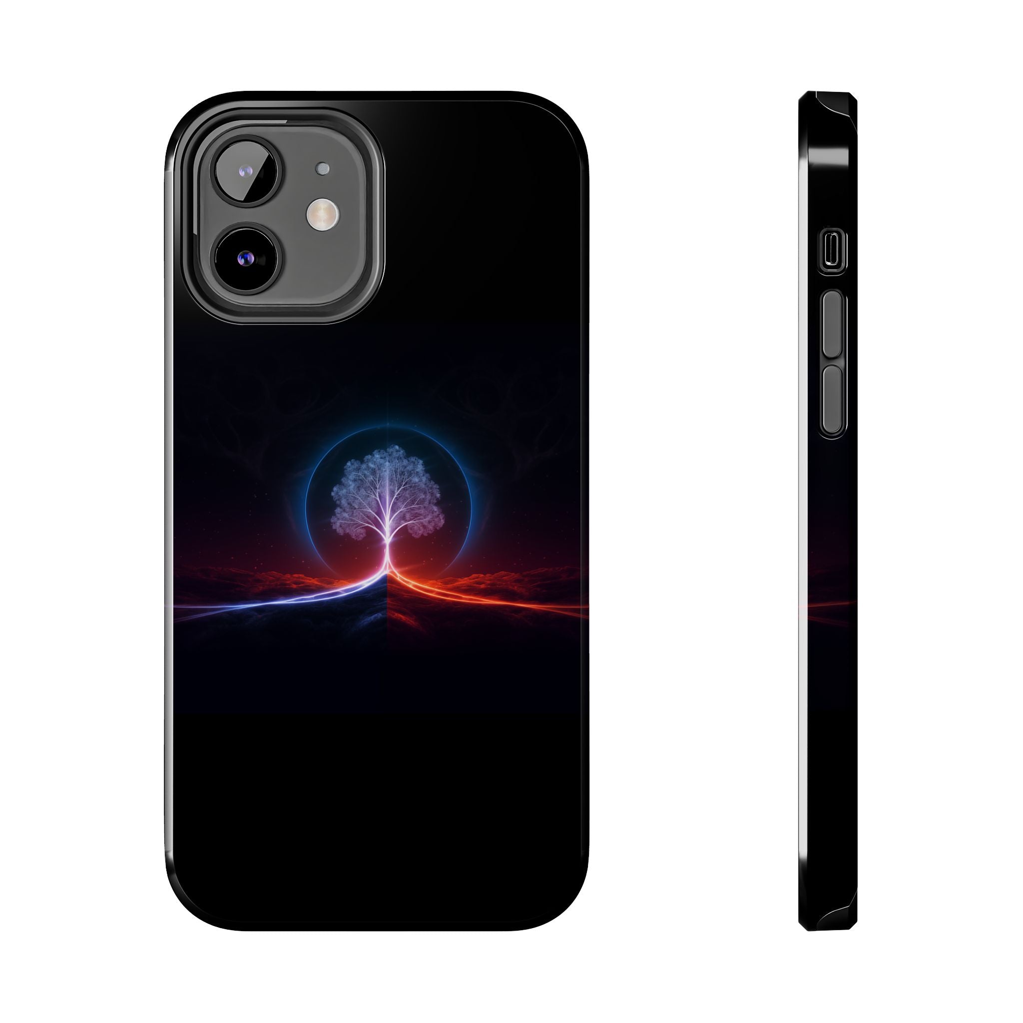 Artifact 12 | Tree of Logic Tough Case, Symbolic Phone Protection from TechnoSophy, Dual-Color Luminous Glyph Tree