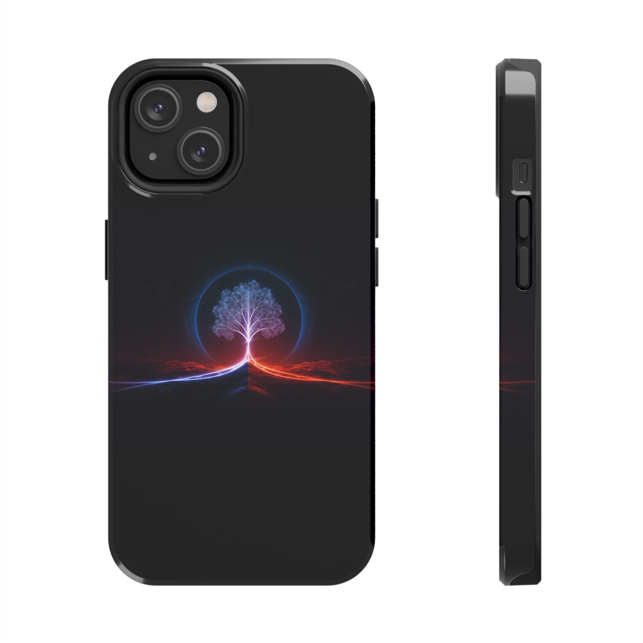 Artifact 12 | Tree of Logic Tough Case, Symbolic Phone Protection from TechnoSophy, Dual-Color Luminous Glyph Tree