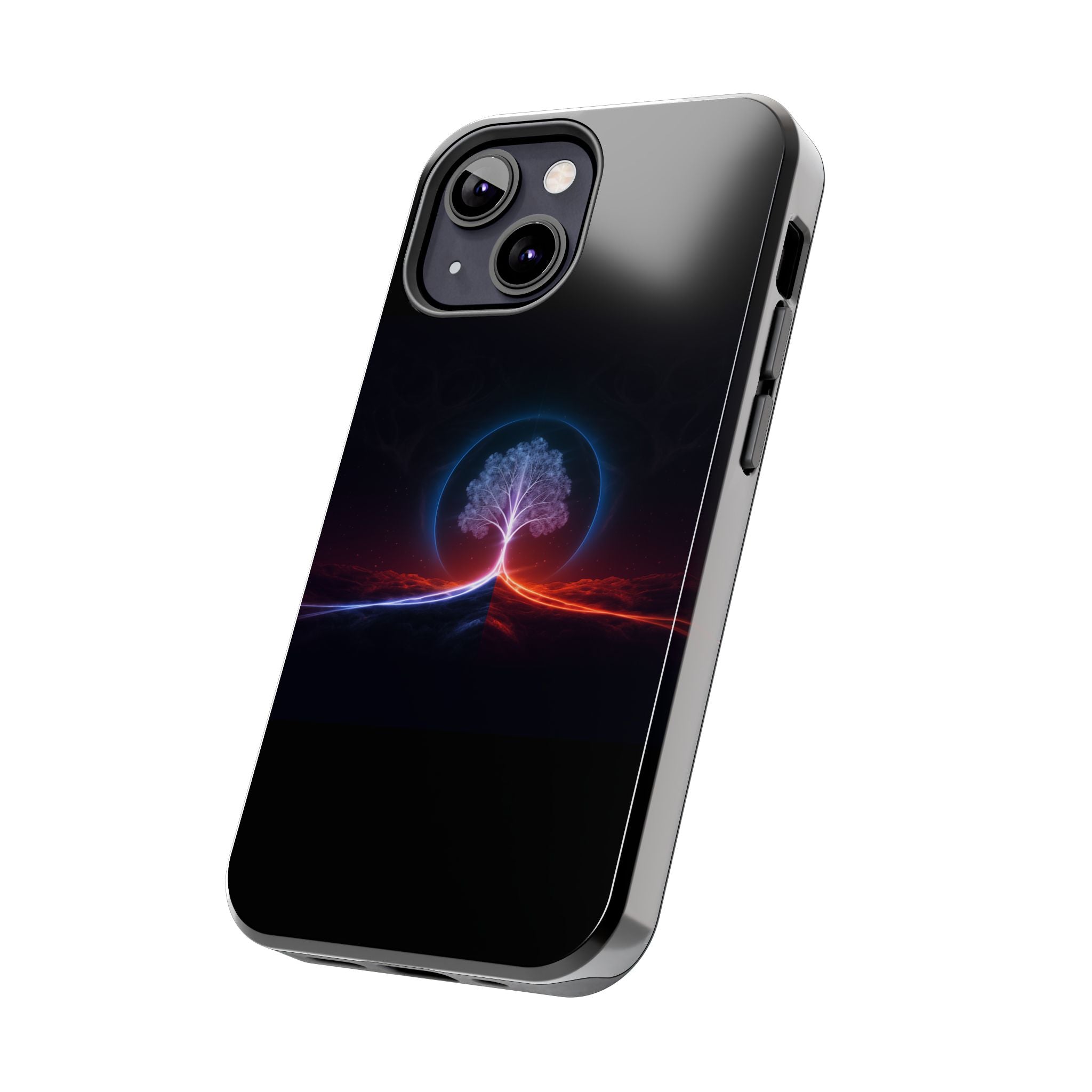 Artifact 12 | Tree of Logic Tough Case, Symbolic Phone Protection from TechnoSophy, Dual-Color Luminous Glyph Tree