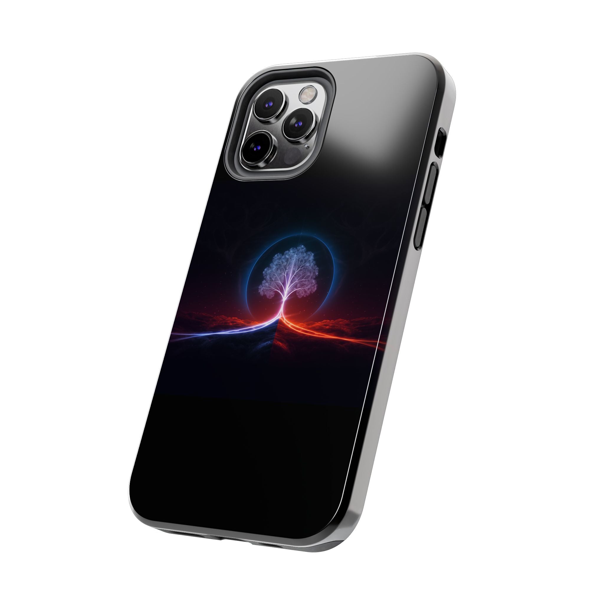 Artifact 12 | Tree of Logic Tough Case, Symbolic Phone Protection from TechnoSophy, Dual-Color Luminous Glyph Tree