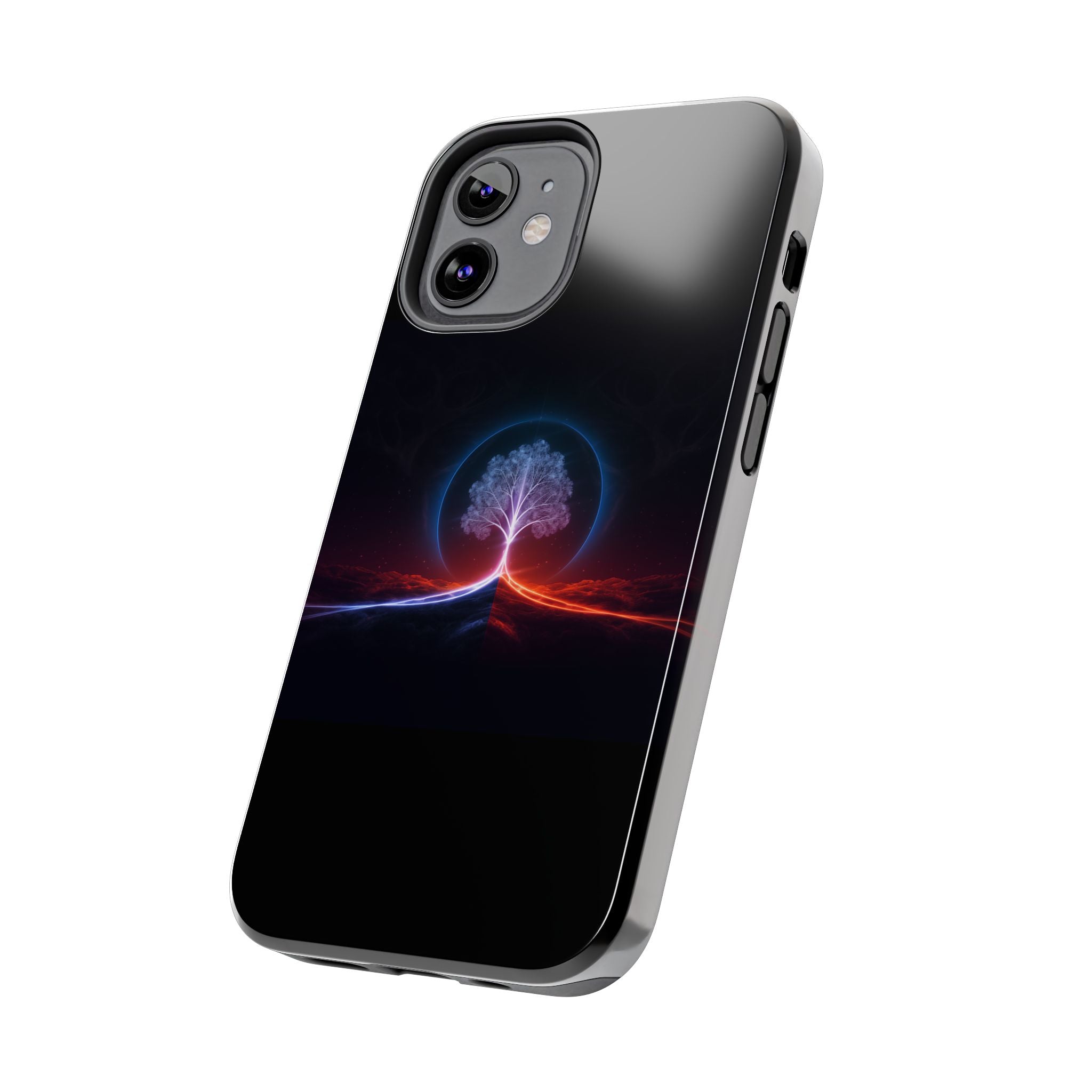 Artifact 12 | Tree of Logic Tough Case, Symbolic Phone Protection from TechnoSophy, Dual-Color Luminous Glyph Tree