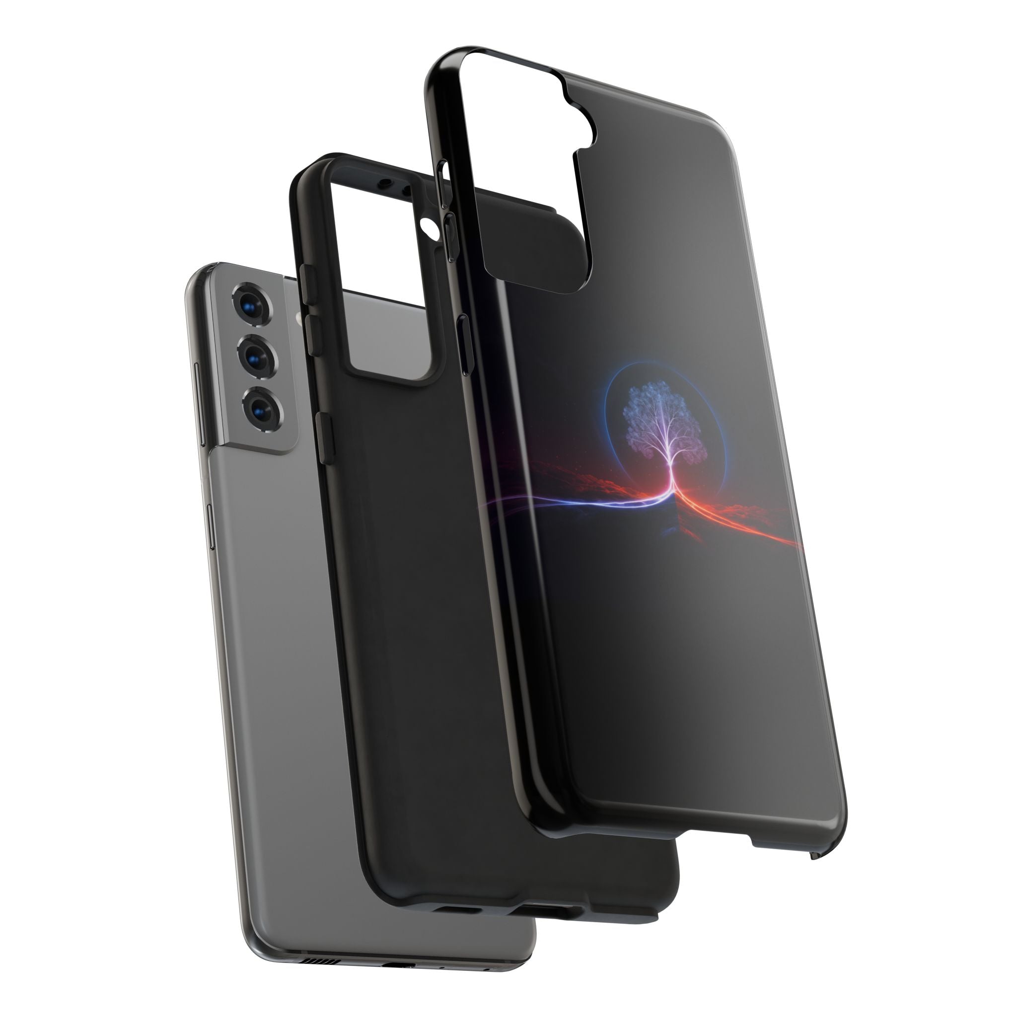 Artifact 12 | Tree of Logic Tough Case, Symbolic Phone Protection from TechnoSophy, Dual-Color Luminous Glyph Tree