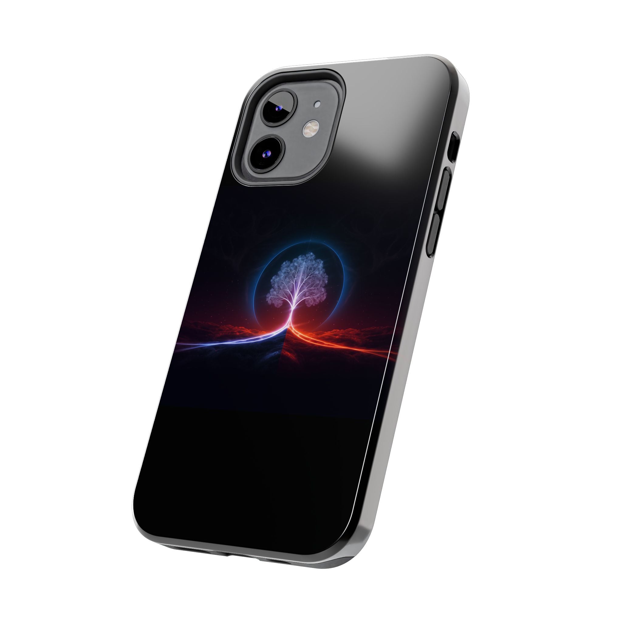 Artifact 12 | Tree of Logic Tough Case, Symbolic Phone Protection from TechnoSophy, Dual-Color Luminous Glyph Tree