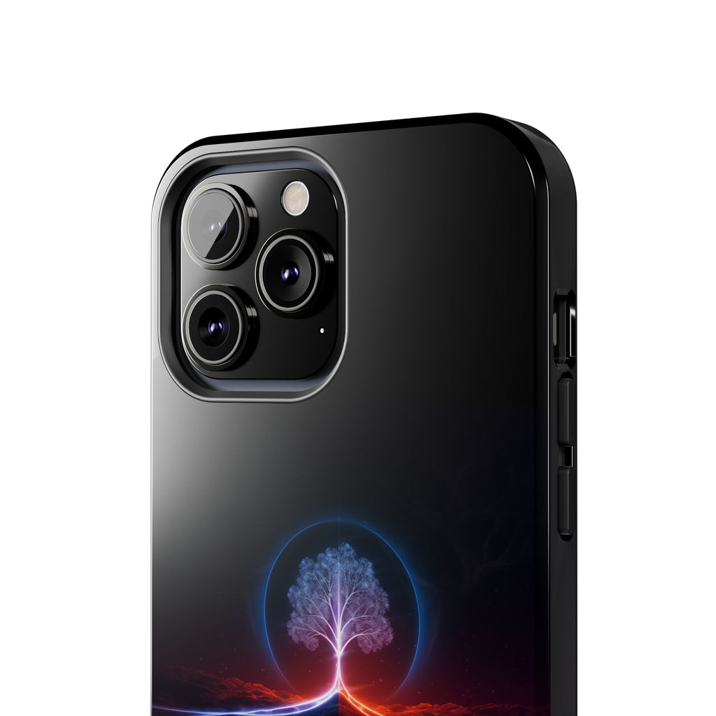 Artifact 12 | Tree of Logic Tough Case, Symbolic Phone Protection from TechnoSophy, Dual-Color Luminous Glyph Tree