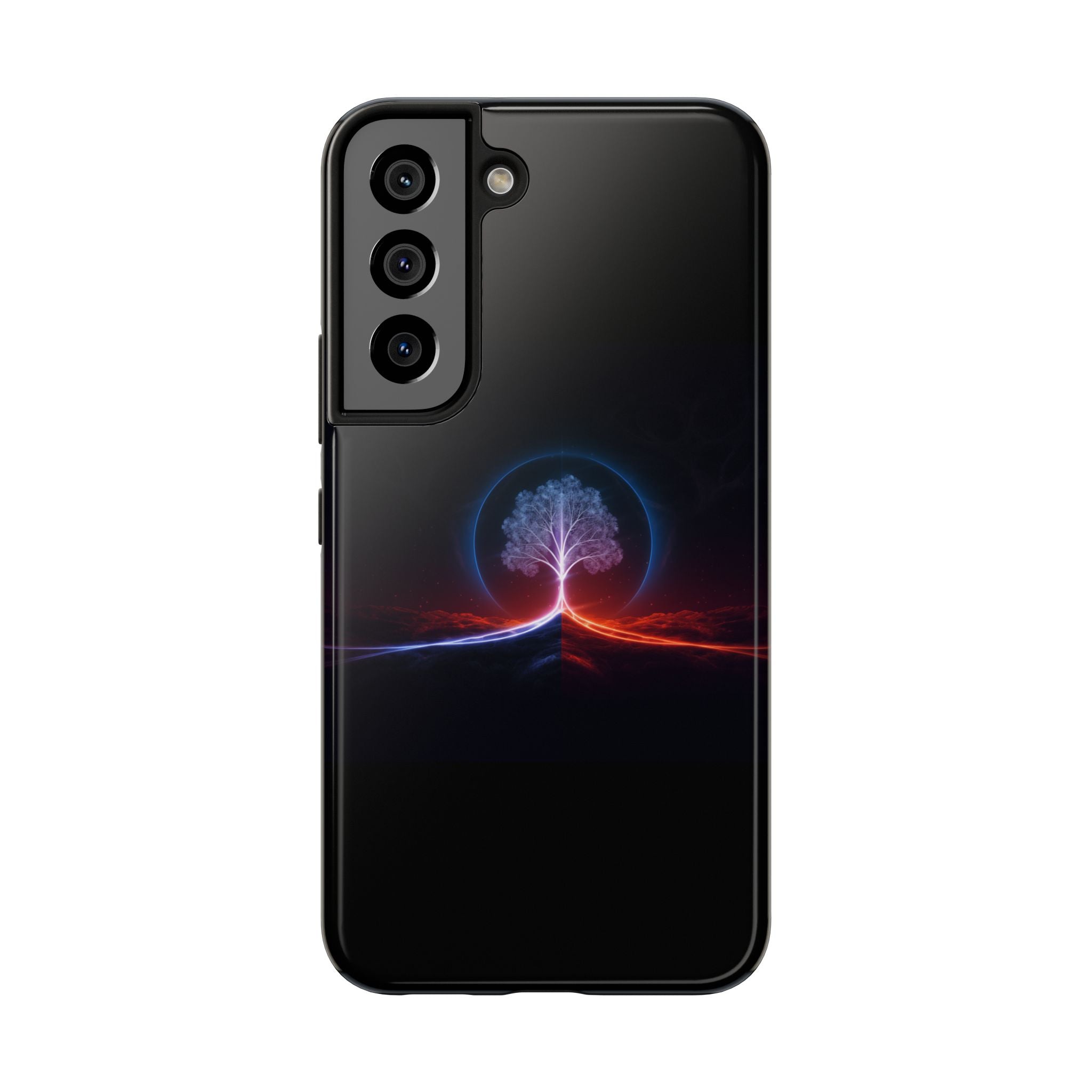 Artifact 12 | Tree of Logic Tough Case, Symbolic Phone Protection from TechnoSophy, Dual-Color Luminous Glyph Tree
