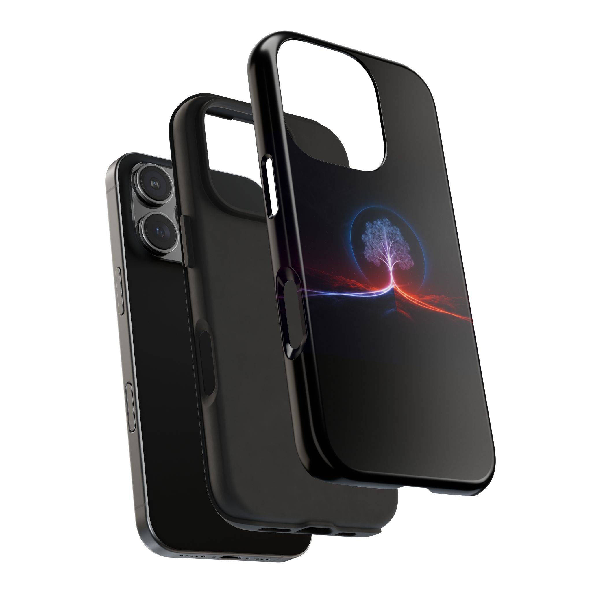 Artifact 12 | Tree of Logic Tough Case, Symbolic Phone Protection from TechnoSophy, Dual-Color Luminous Glyph Tree