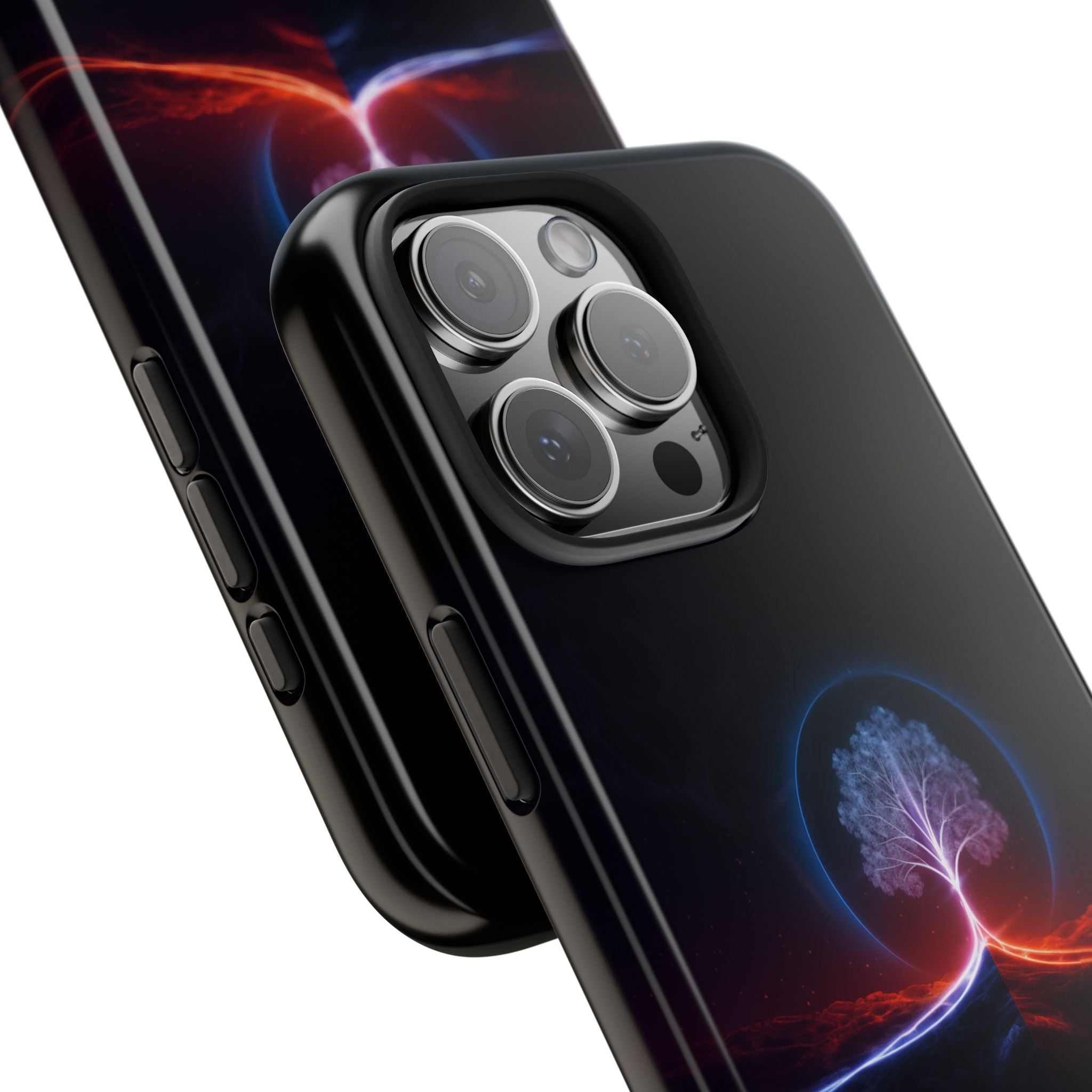 Artifact 12 | Tree of Logic Tough Case, Symbolic Phone Protection from TechnoSophy, Dual-Color Luminous Glyph Tree