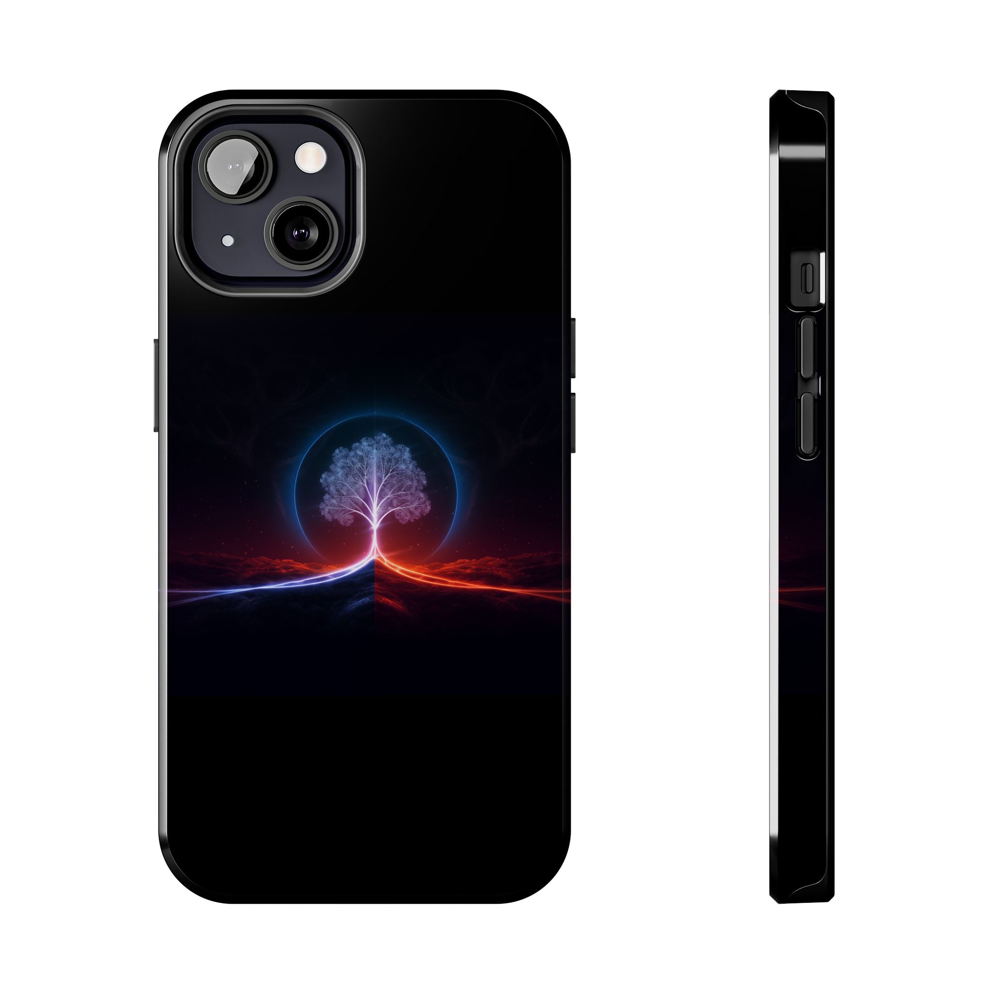 Artifact 12 | Tree of Logic Tough Case, Symbolic Phone Protection from TechnoSophy, Dual-Color Luminous Glyph Tree