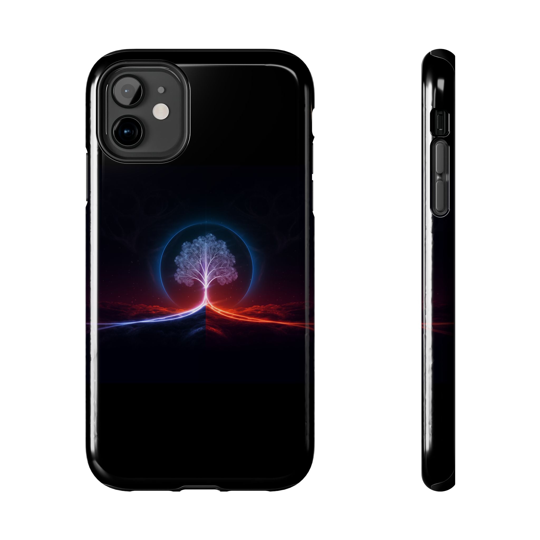 Artifact 12 | Tree of Logic Tough Case, Symbolic Phone Protection from TechnoSophy, Dual-Color Luminous Glyph Tree