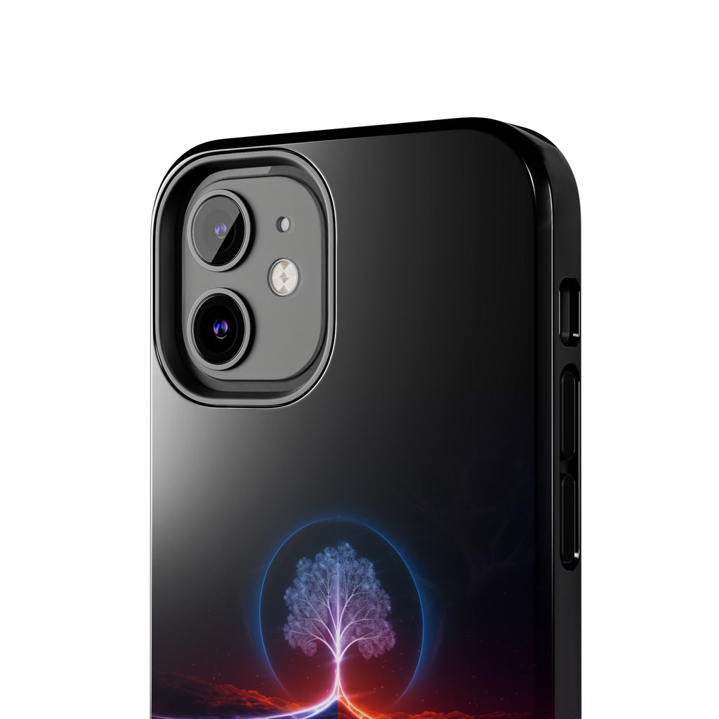 Artifact 12 | Tree of Logic Tough Case, Symbolic Phone Protection from TechnoSophy, Dual-Color Luminous Glyph Tree