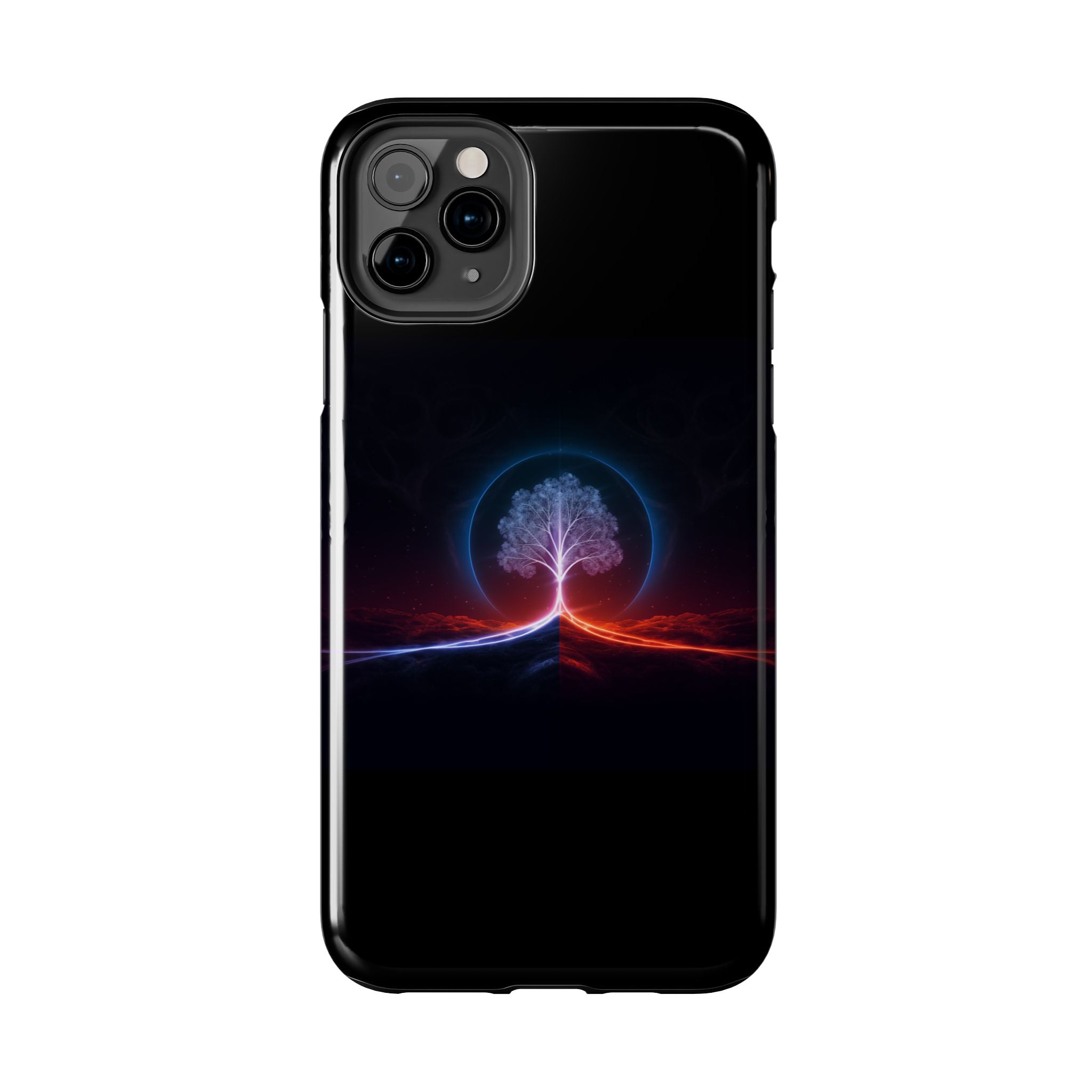 Artifact 12 | Tree of Logic Tough Case, Symbolic Phone Protection from TechnoSophy, Dual-Color Luminous Glyph Tree