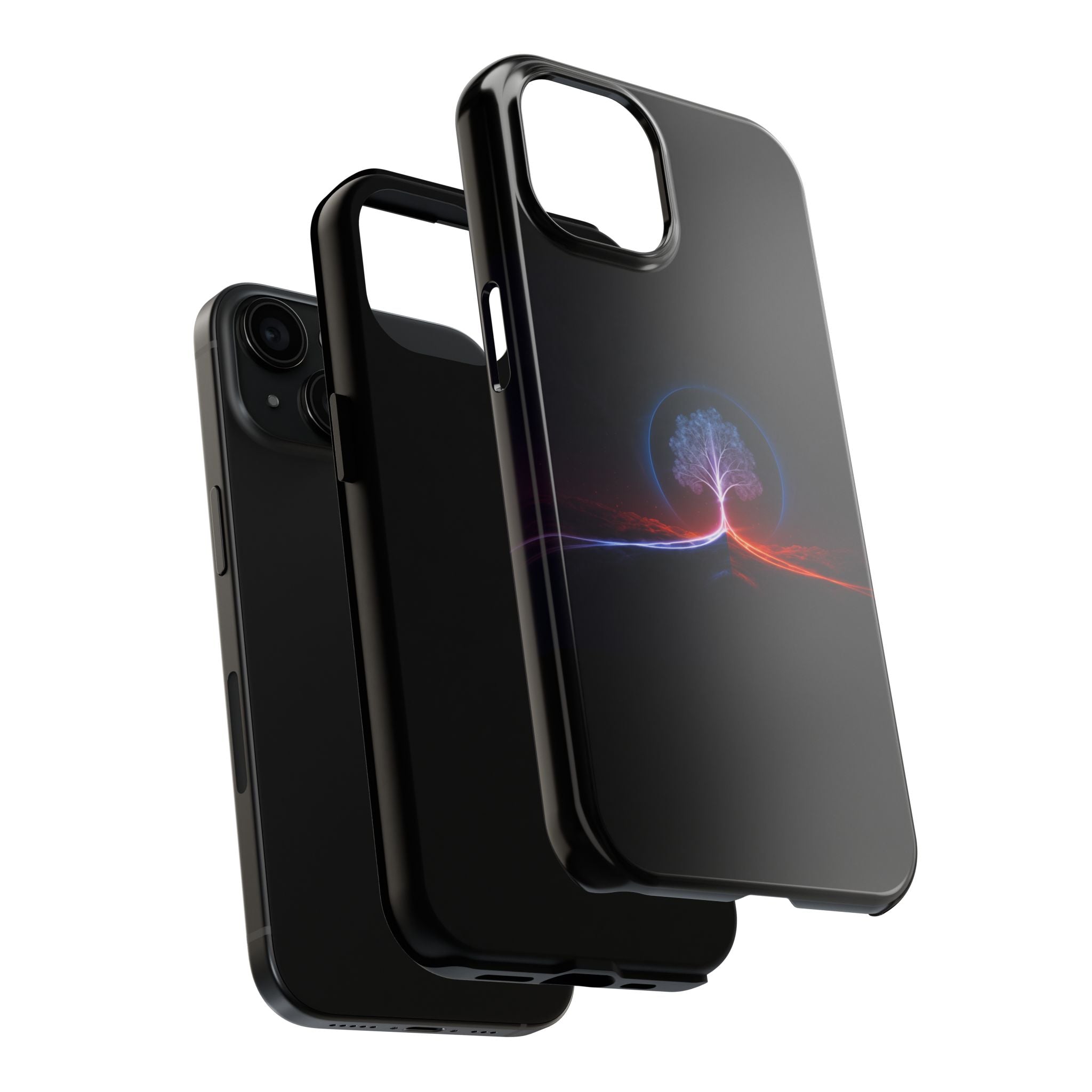 Artifact 12 | Tree of Logic Tough Case, Symbolic Phone Protection from TechnoSophy, Dual-Color Luminous Glyph Tree