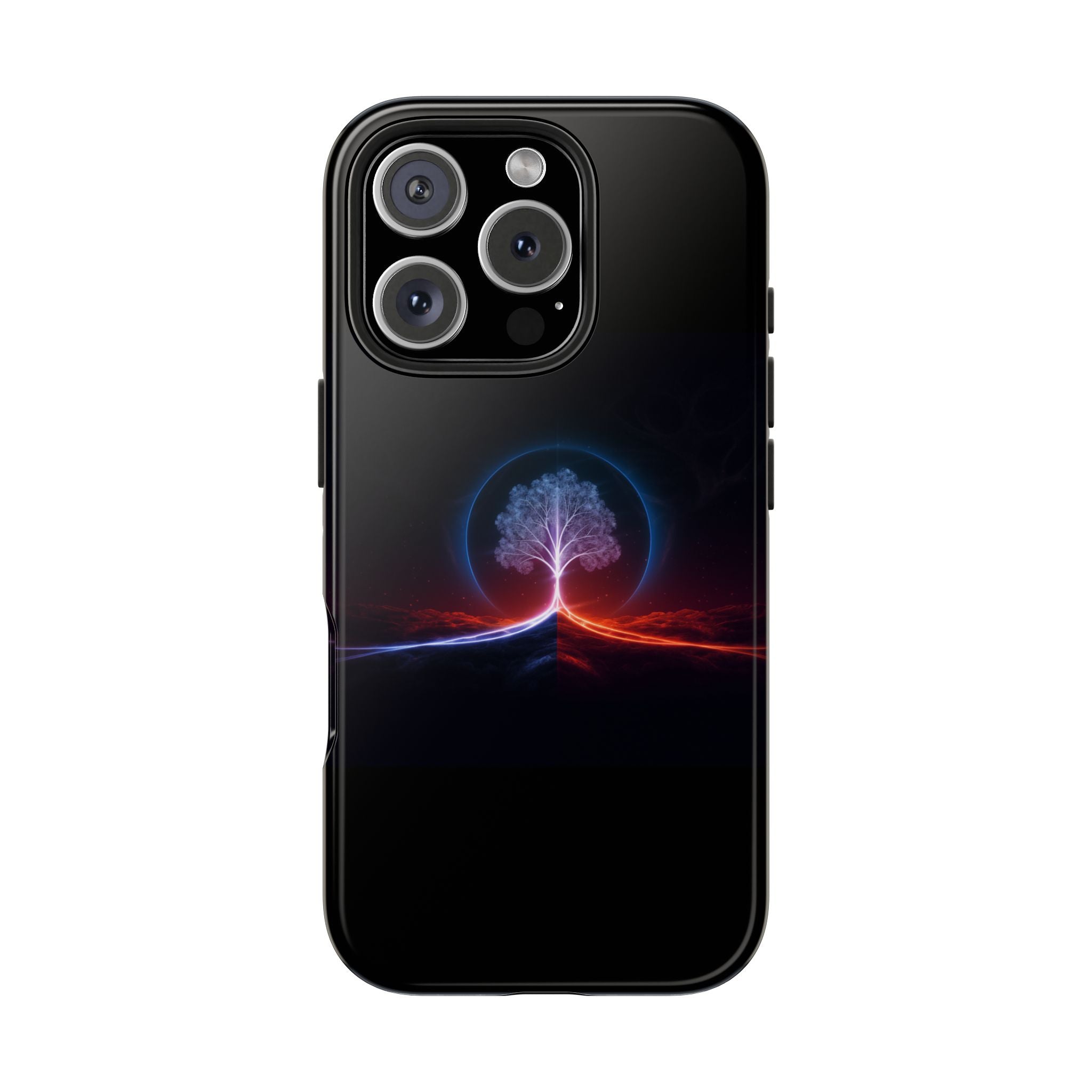 Artifact 12 | Tree of Logic Tough Case, Symbolic Phone Protection from TechnoSophy, Dual-Color Luminous Glyph Tree