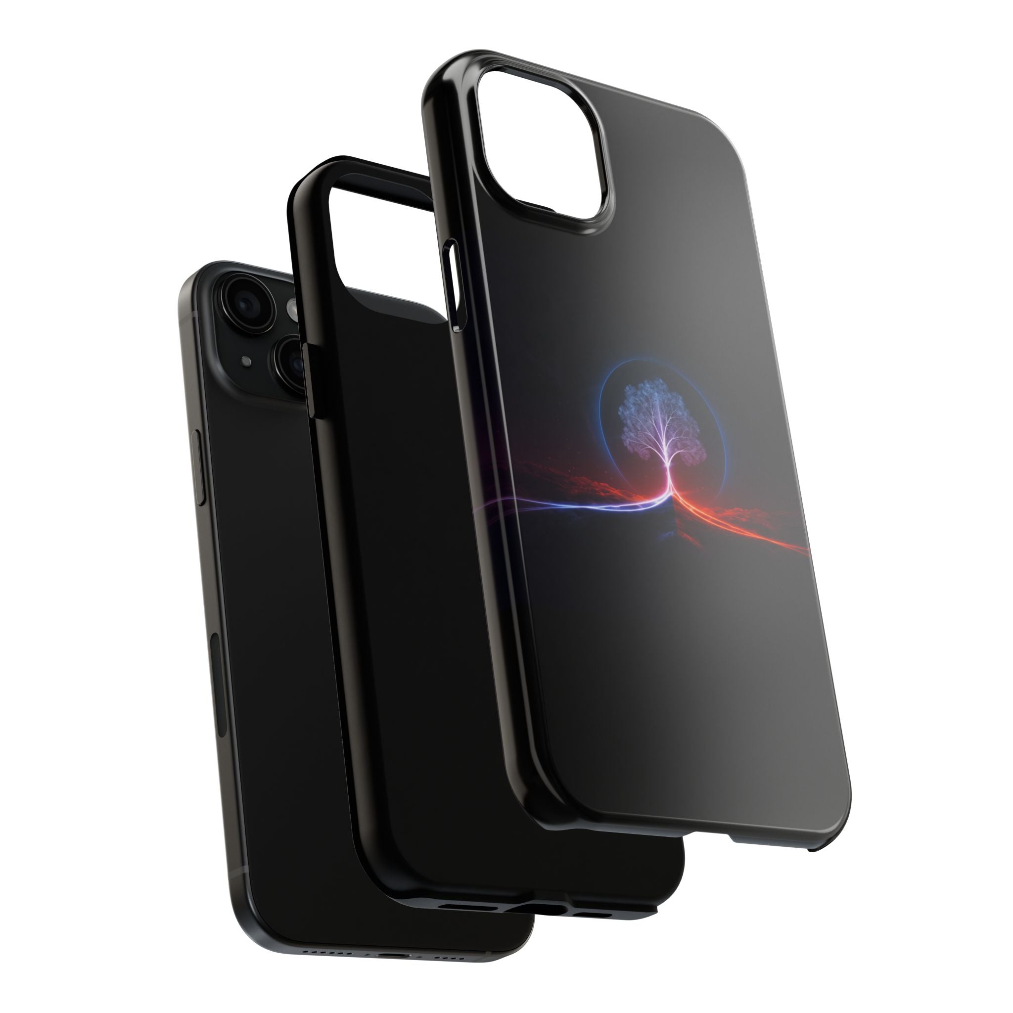 Artifact 12 | Tree of Logic Tough Case, Symbolic Phone Protection from TechnoSophy, Dual-Color Luminous Glyph Tree
