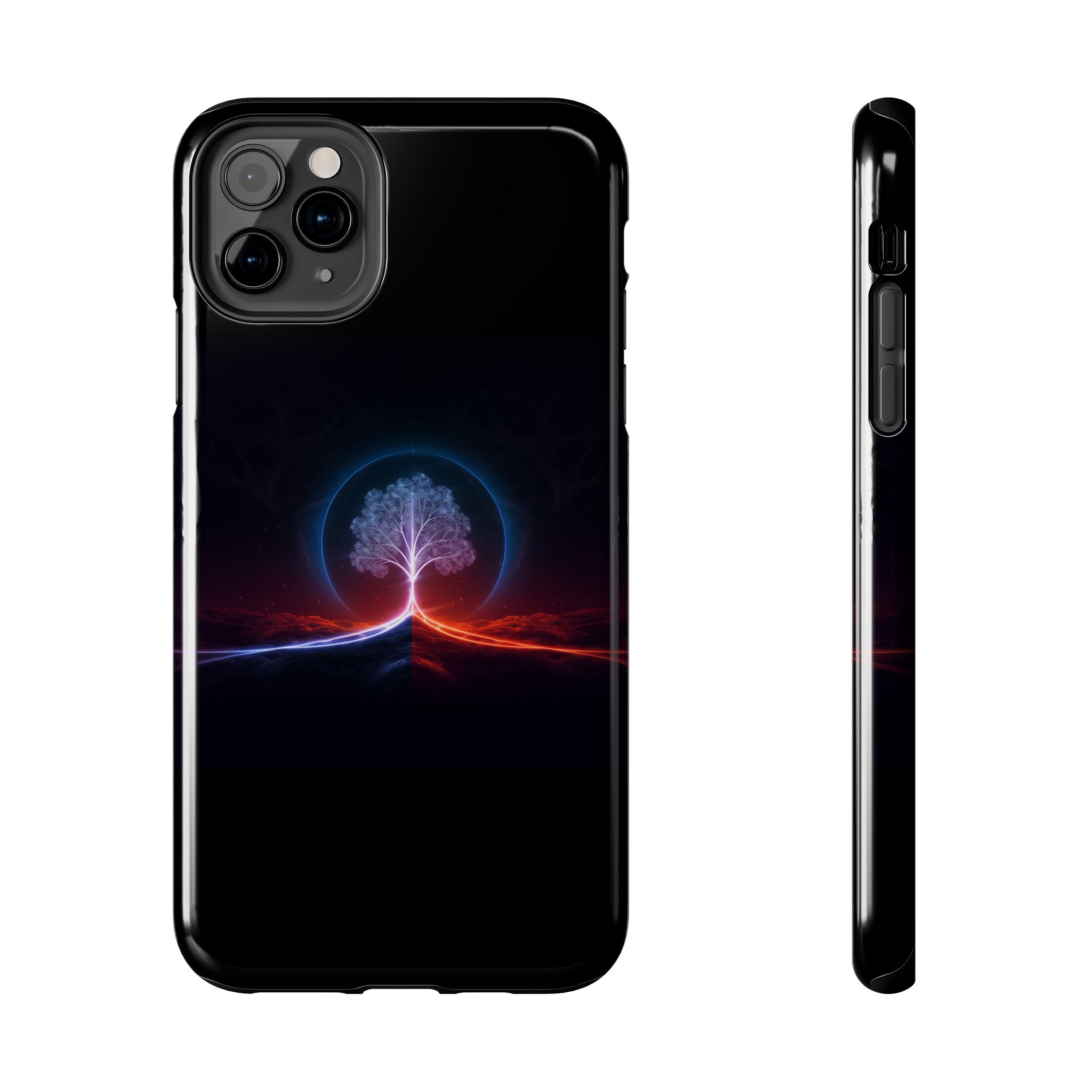Artifact 12 | Tree of Logic Tough Case, Symbolic Phone Protection from TechnoSophy, Dual-Color Luminous Glyph Tree