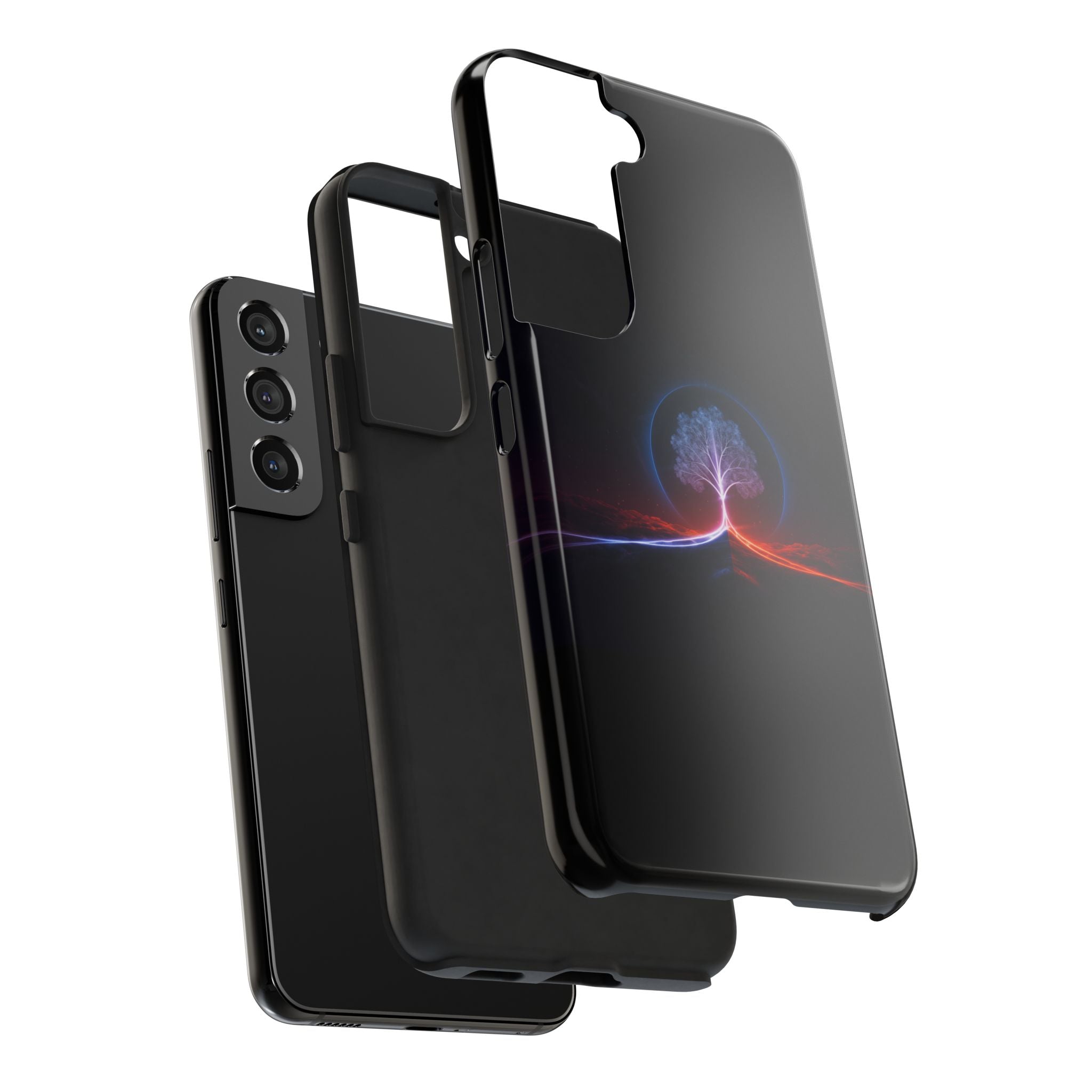 Artifact 12 | Tree of Logic Tough Case, Symbolic Phone Protection from TechnoSophy, Dual-Color Luminous Glyph Tree