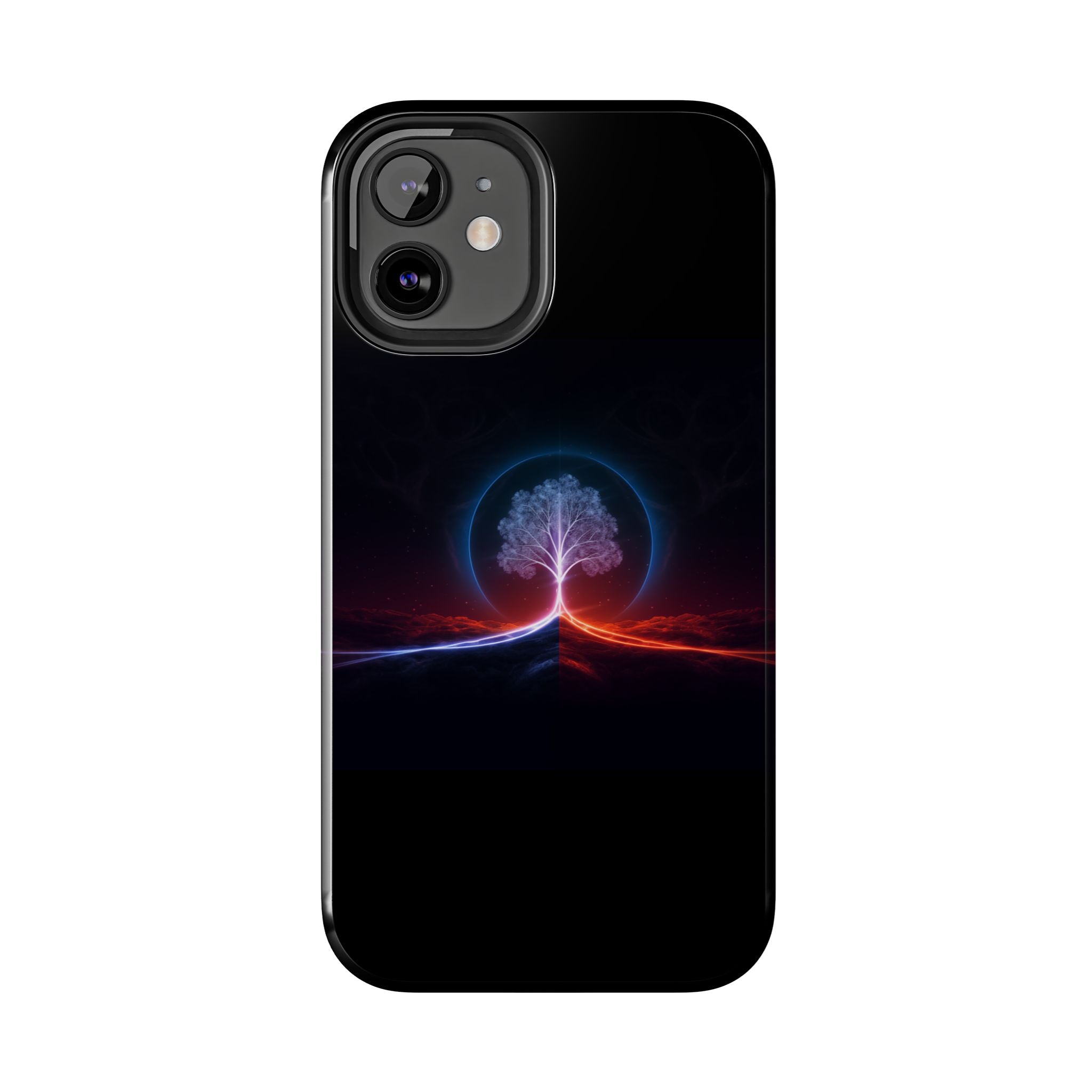 Artifact 12 | Tree of Logic Tough Case, Symbolic Phone Protection from TechnoSophy, Dual-Color Luminous Glyph Tree