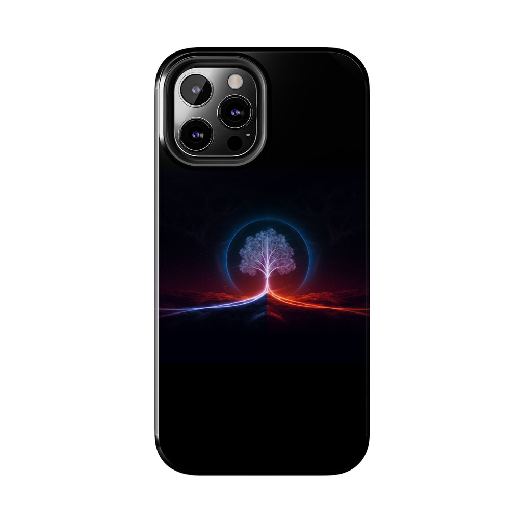 Artifact 12 | Tree of Logic Tough Case, Symbolic Phone Protection from TechnoSophy, Dual-Color Luminous Glyph Tree
