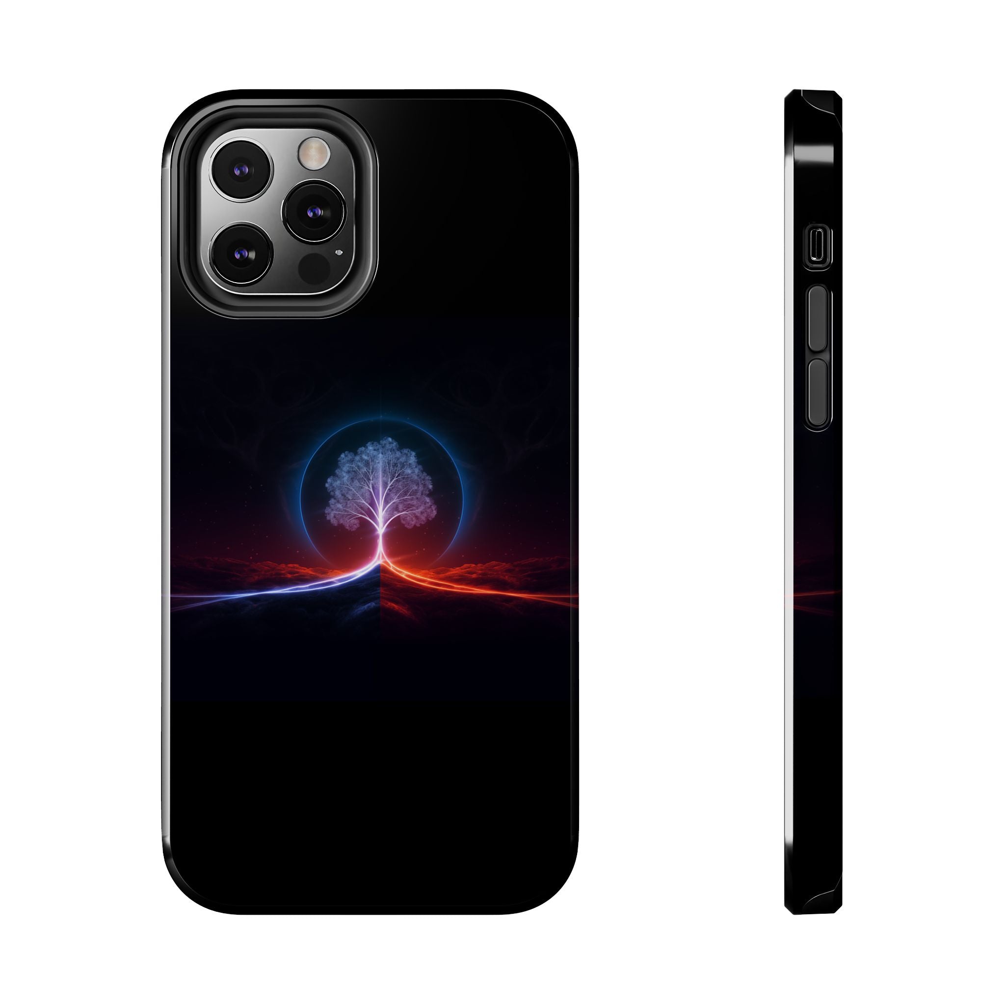 Artifact 12 | Tree of Logic Tough Case, Symbolic Phone Protection from TechnoSophy, Dual-Color Luminous Glyph Tree