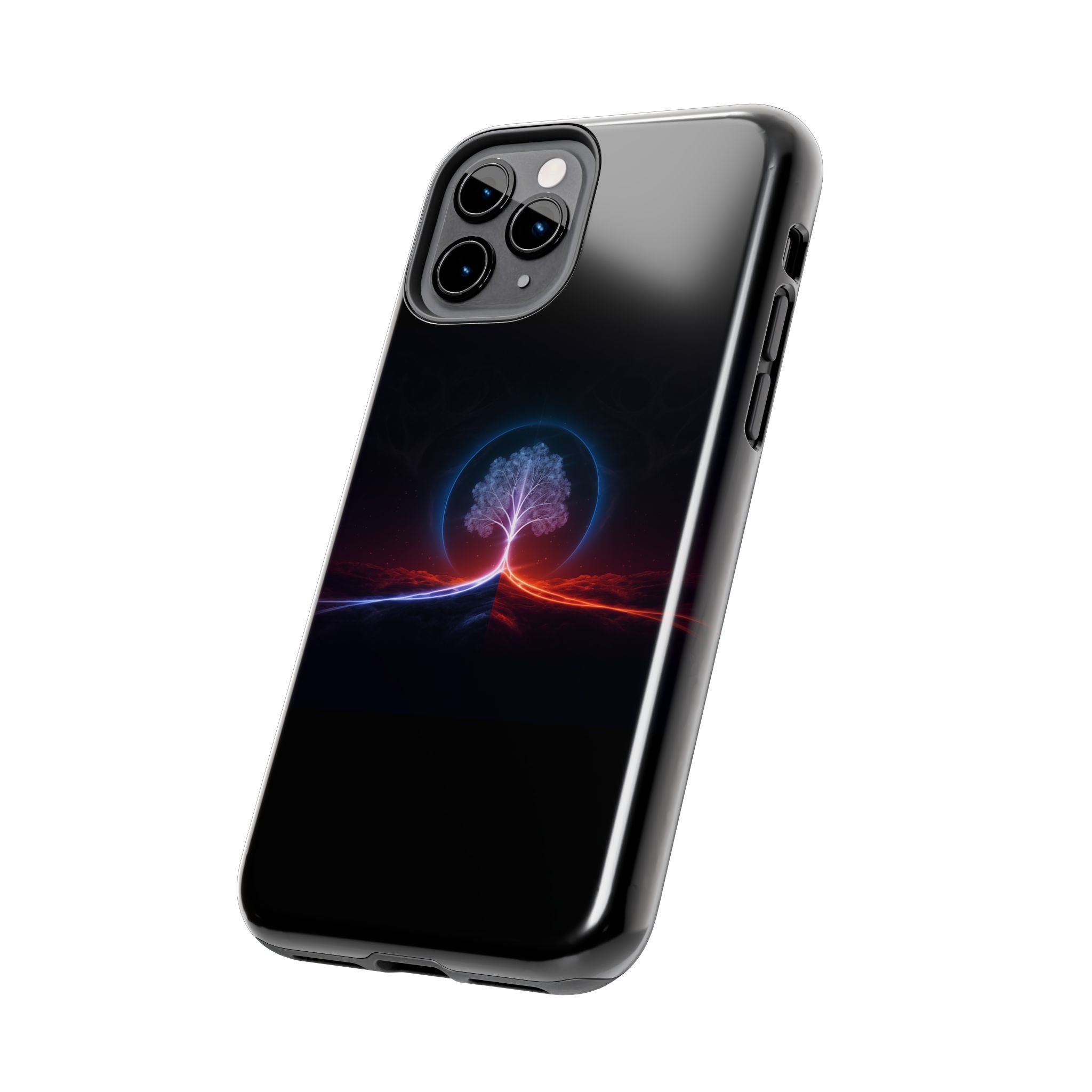 Artifact 12 | Tree of Logic Tough Case, Symbolic Phone Protection from TechnoSophy, Dual-Color Luminous Glyph Tree