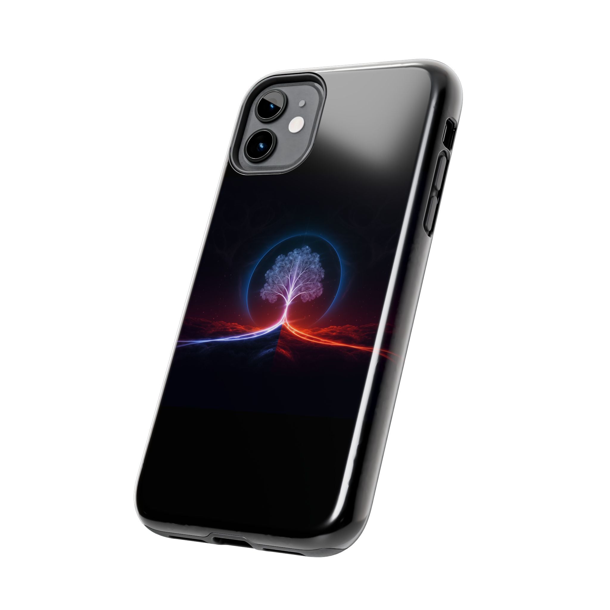 Artifact 12 | Tree of Logic Tough Case, Symbolic Phone Protection from TechnoSophy, Dual-Color Luminous Glyph Tree