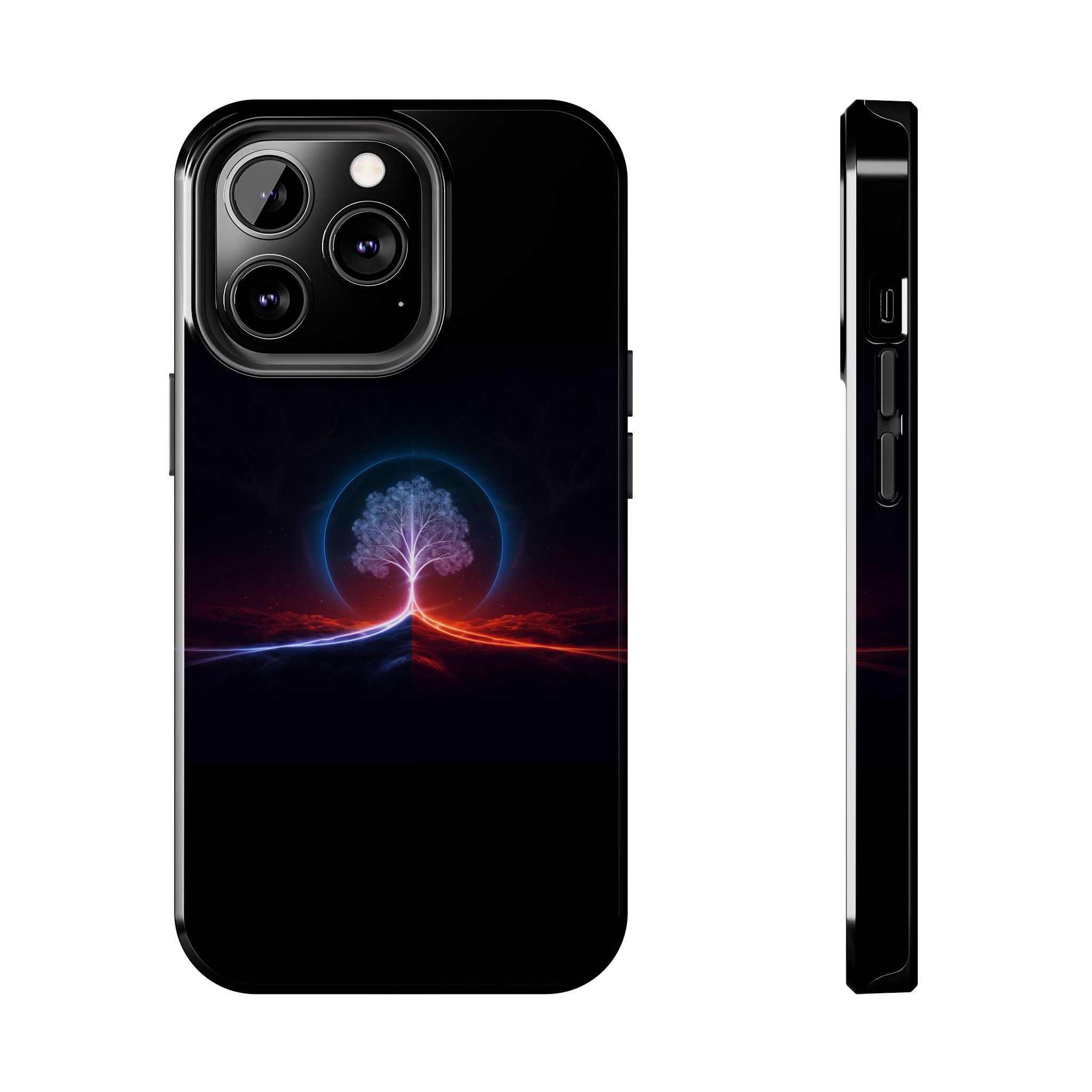 Artifact 12 | Tree of Logic Tough Case, Symbolic Phone Protection from TechnoSophy, Dual-Color Luminous Glyph Tree