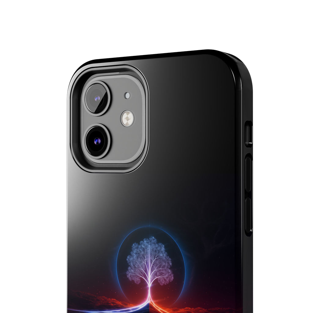 Artifact 12 | Tree of Logic Tough Case, Symbolic Phone Protection from TechnoSophy, Dual-Color Luminous Glyph Tree