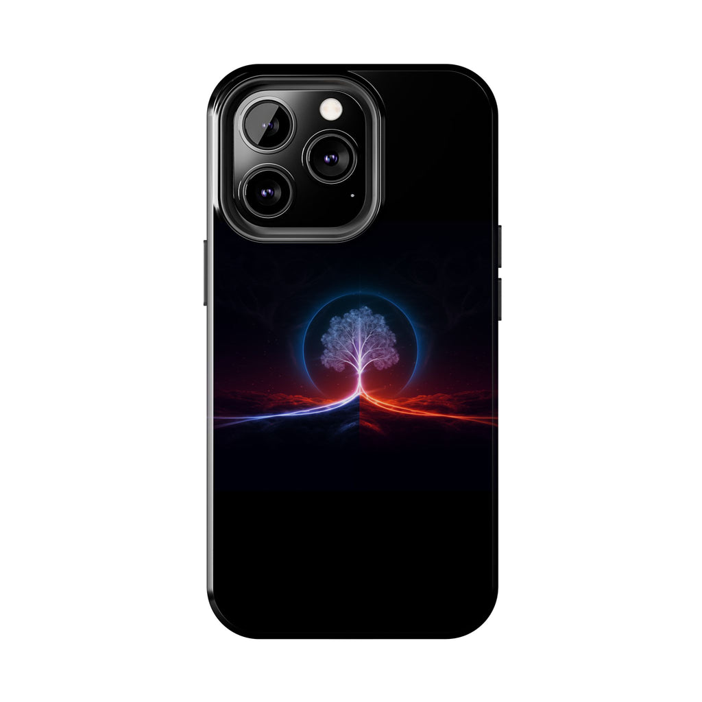 Artifact 12 | Tree of Logic Tough Case, Symbolic Phone Protection from TechnoSophy, Dual-Color Luminous Glyph Tree