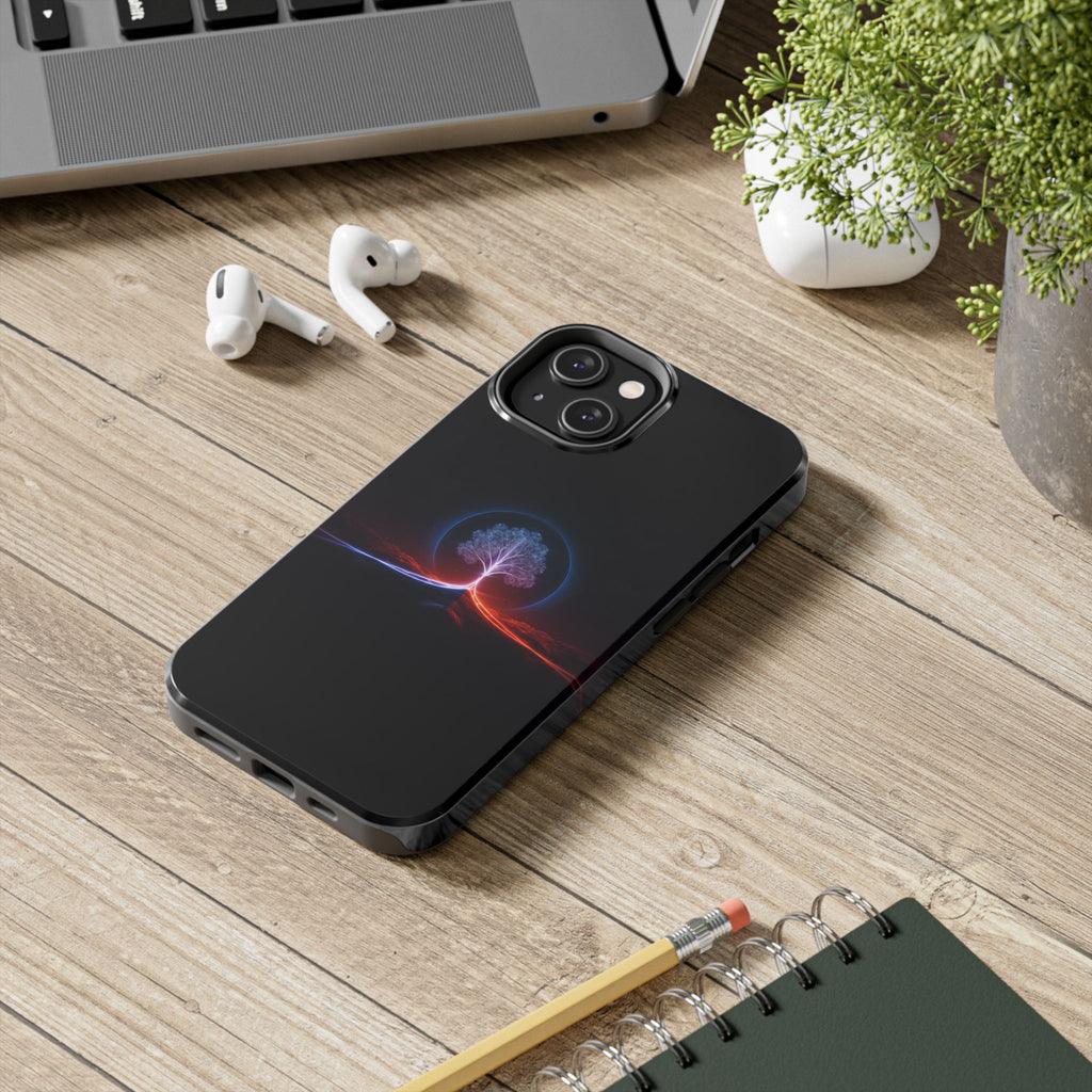 Artifact 12 | Tree of Logic Tough Case, Symbolic Phone Protection from TechnoSophy, Dual-Color Luminous Glyph Tree